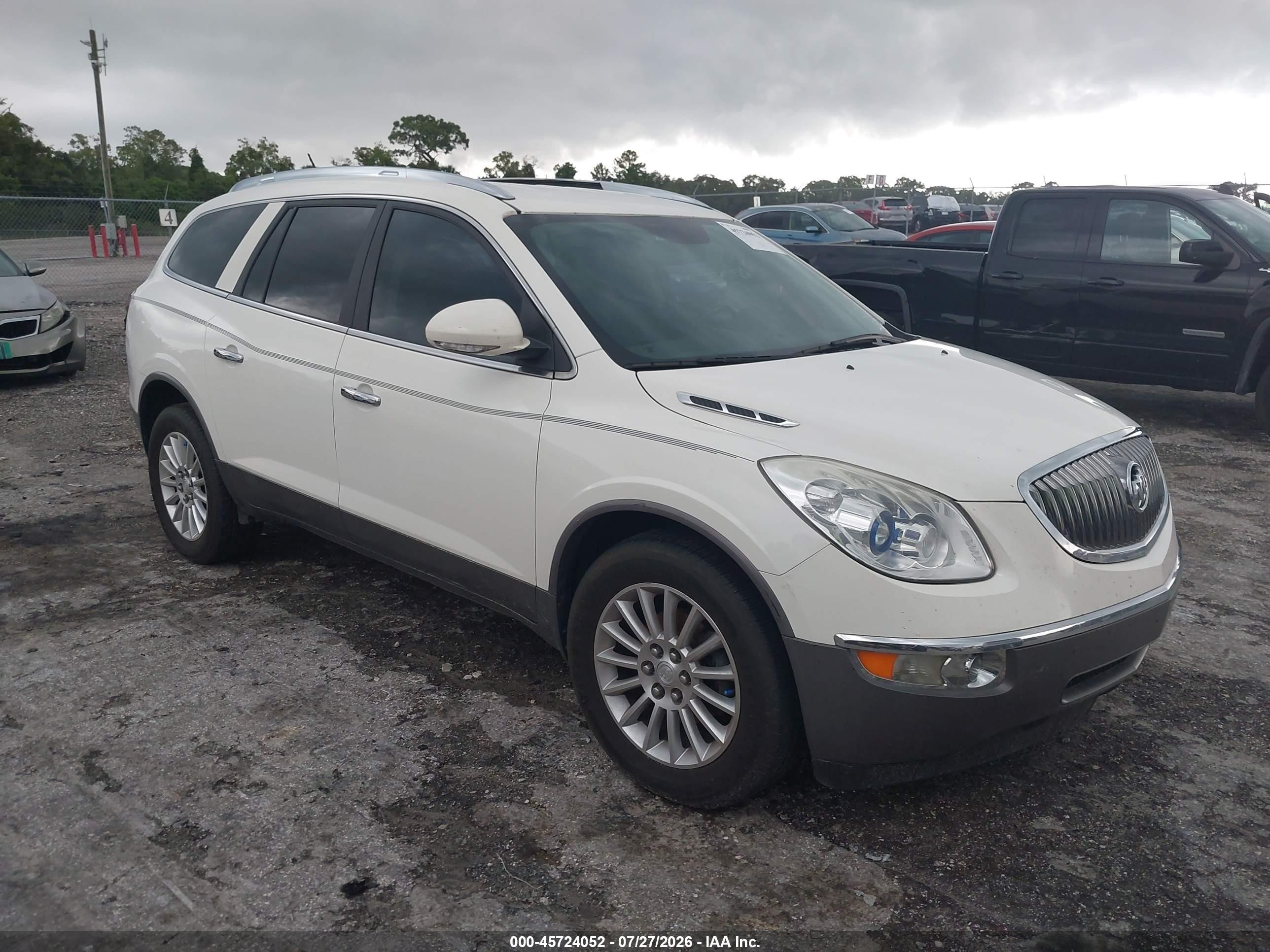 2012 Buick Enclave Leather White vin: 5GAKRCED8CJ360547