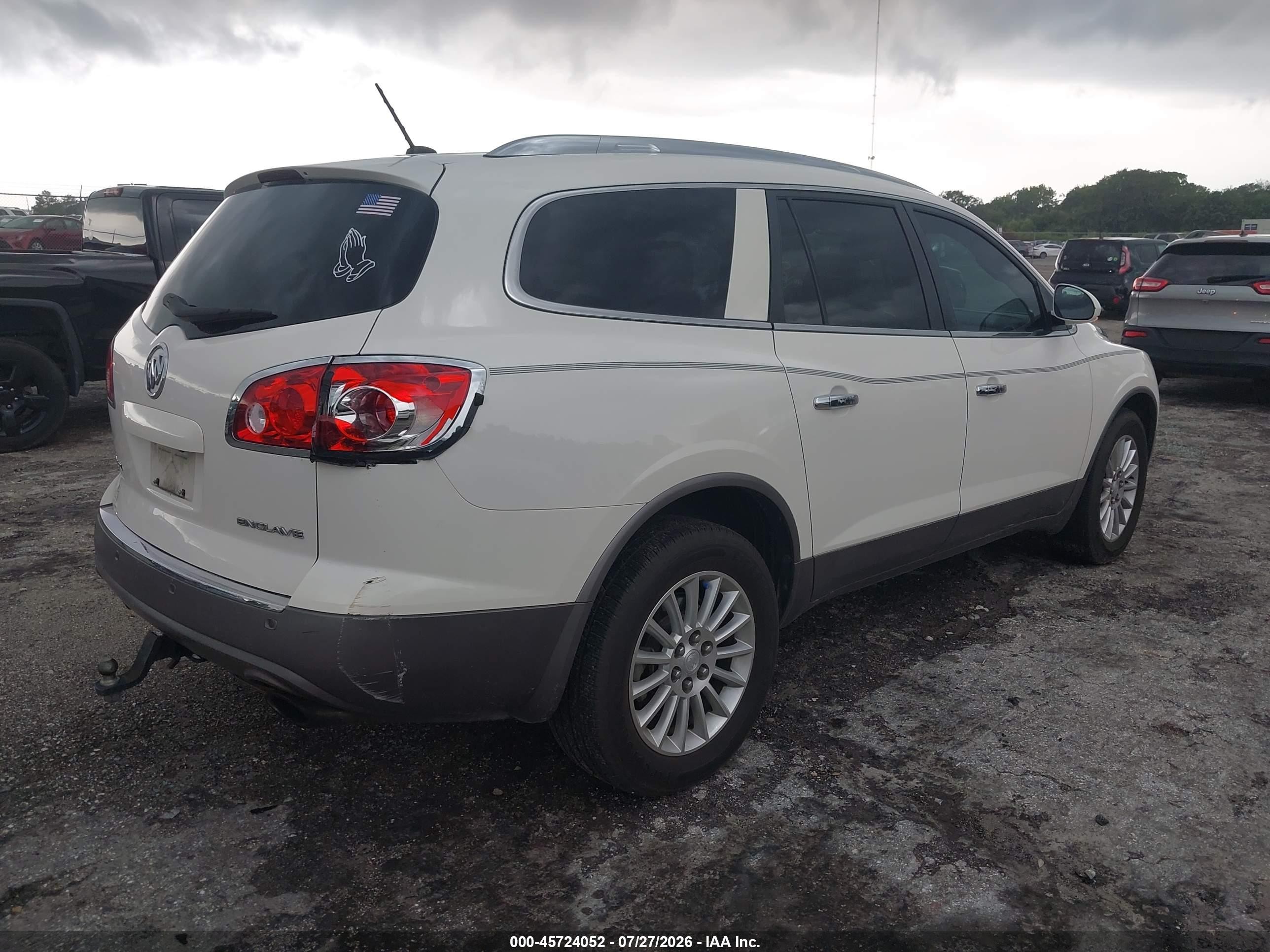 2012 Buick Enclave Leather White vin: 5GAKRCED8CJ360547