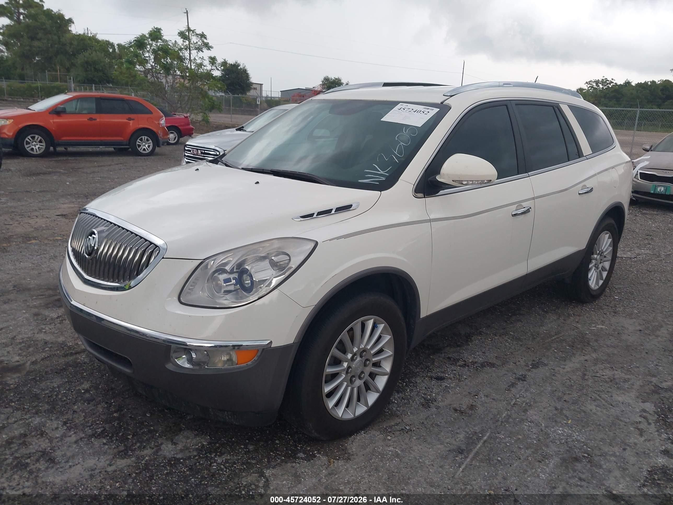 2012 Buick Enclave Leather White vin: 5GAKRCED8CJ360547
