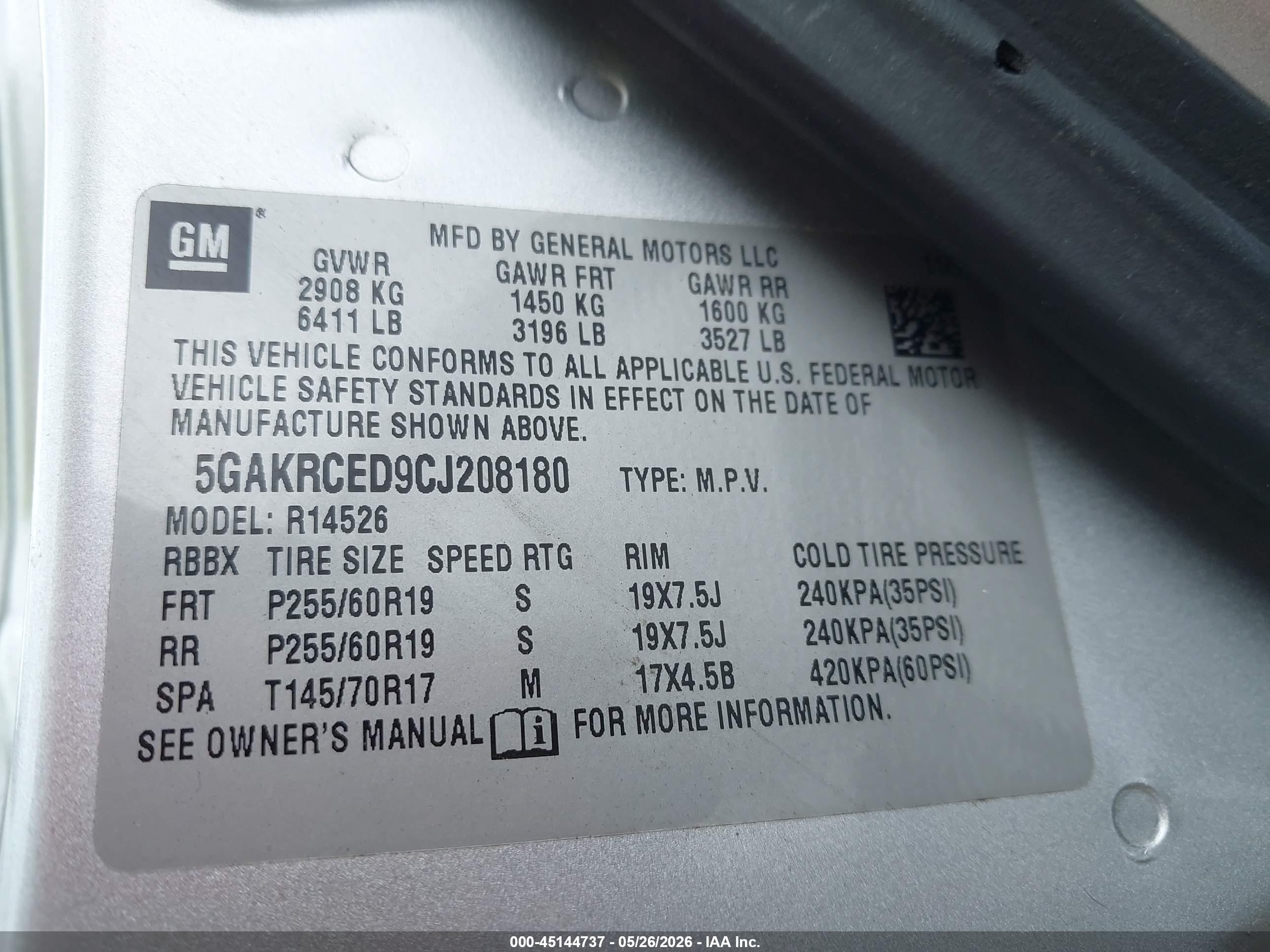 2012 Buick Enclave Leather Серебряный vin: 5GAKRCED9CJ208180