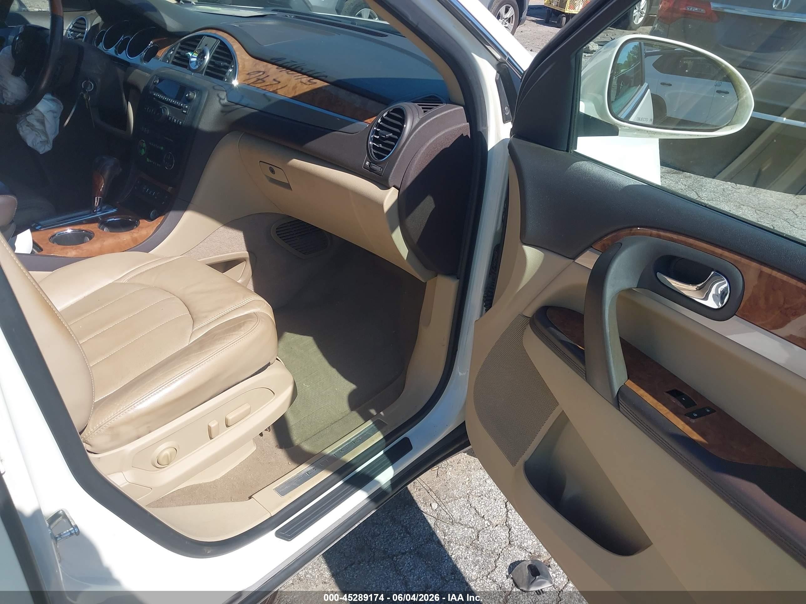 2012 Buick Enclave Leather Белый vin: 5GAKRCED9CJ227246