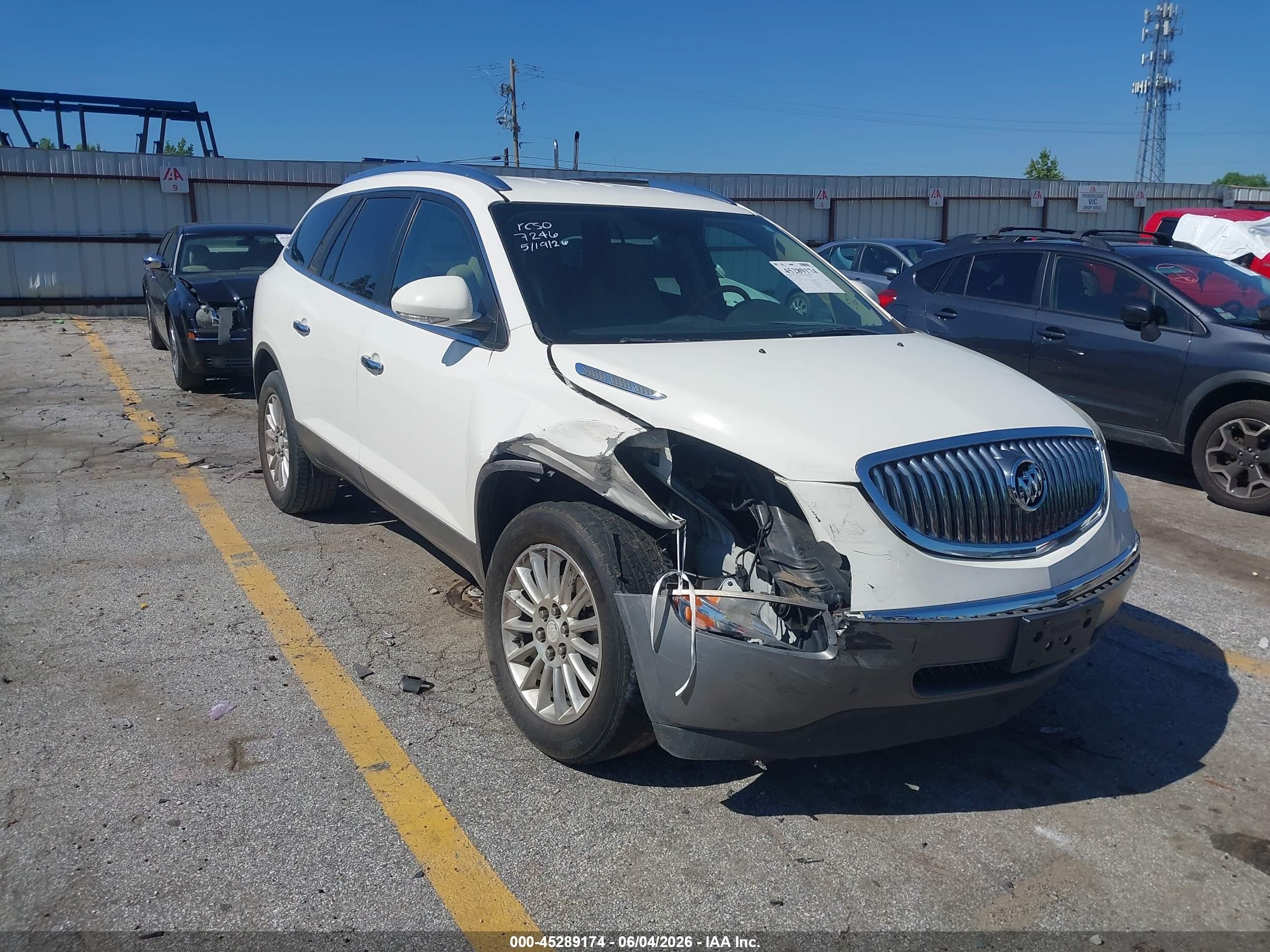 2012 Buick Enclave Leather Белый vin: 5GAKRCED9CJ227246