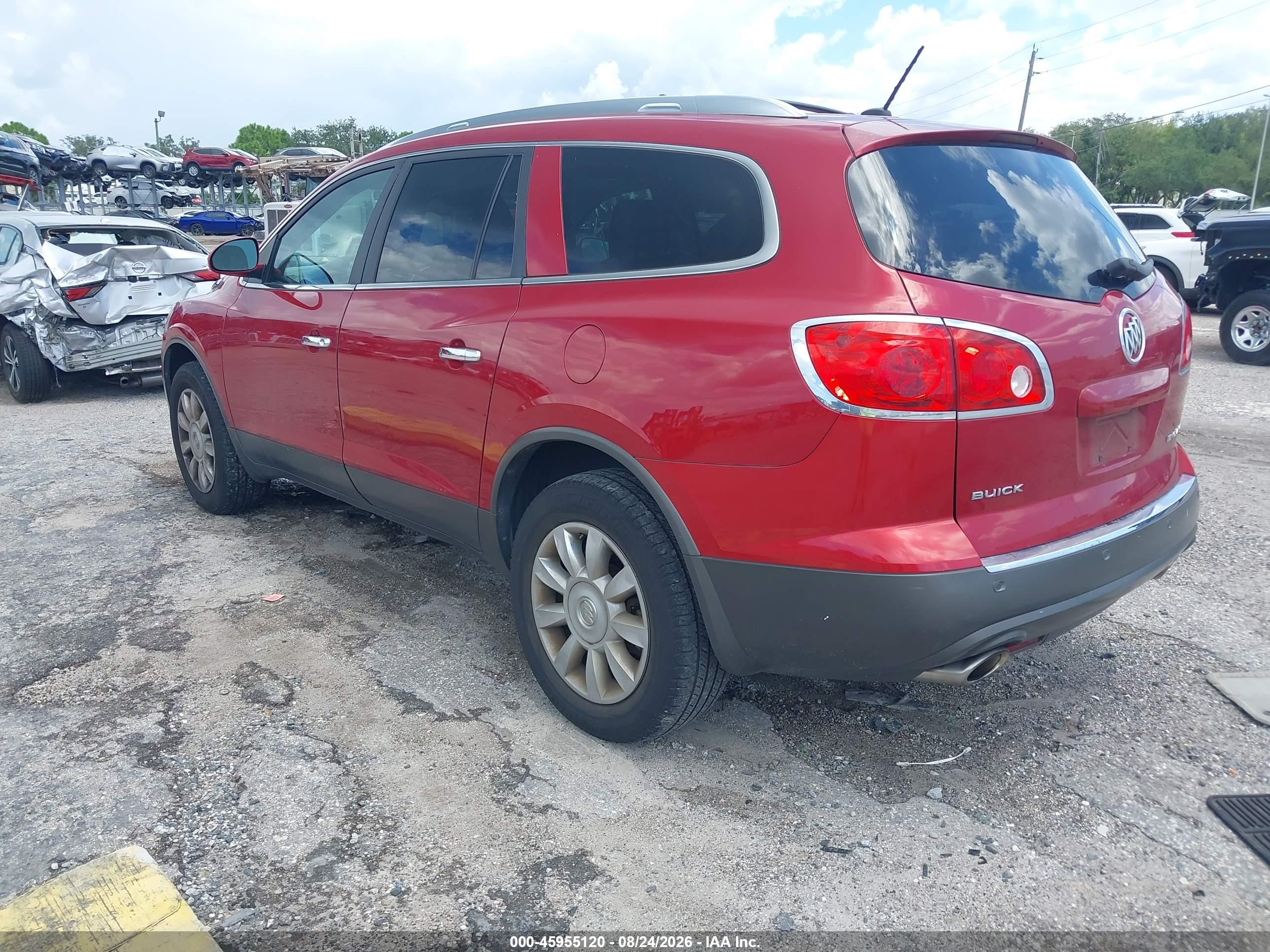 2012 Buick Enclave Leather Red vin: 5GAKRCEDXCJ296172