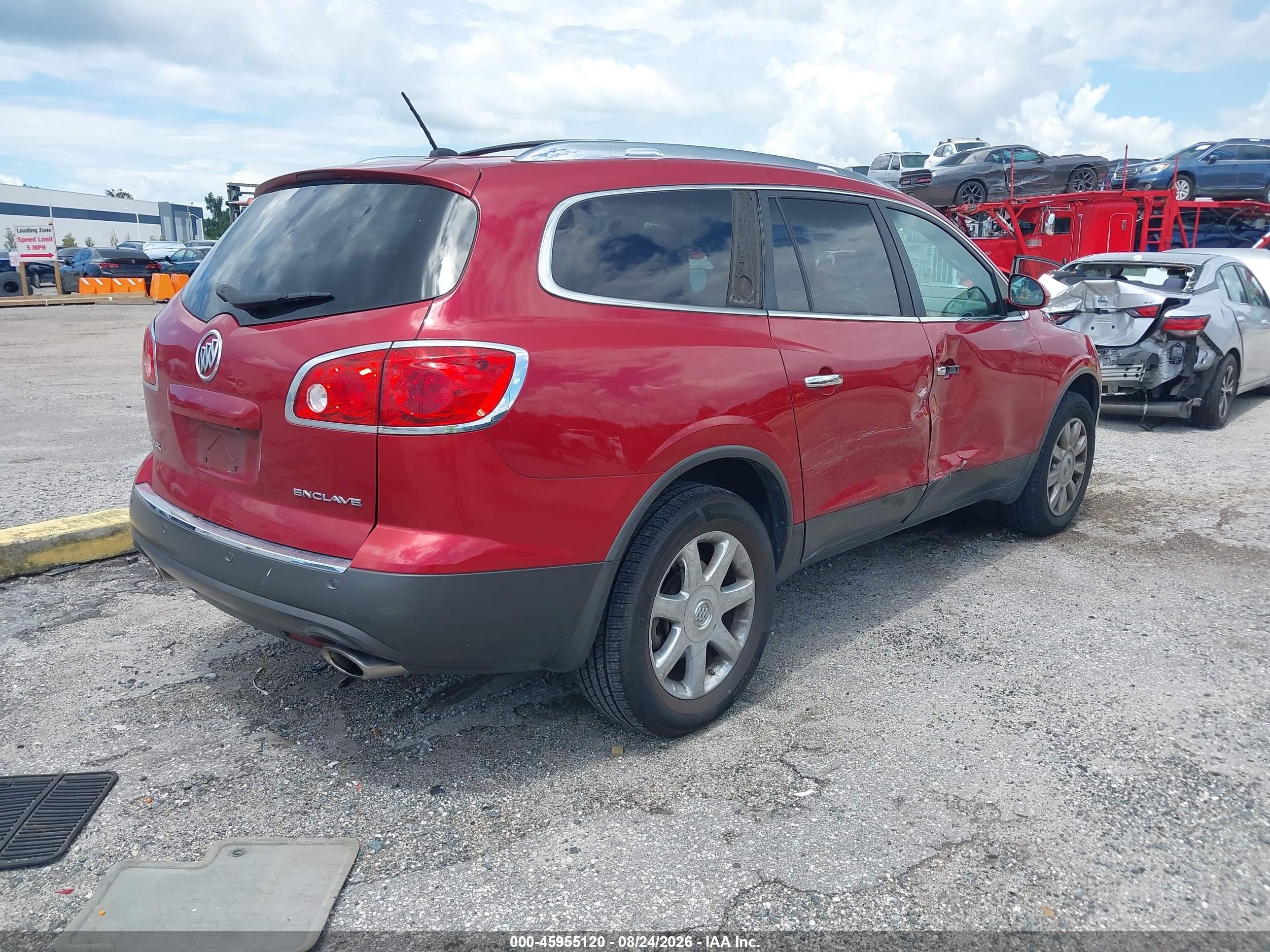 2012 Buick Enclave Leather Red vin: 5GAKRCEDXCJ296172