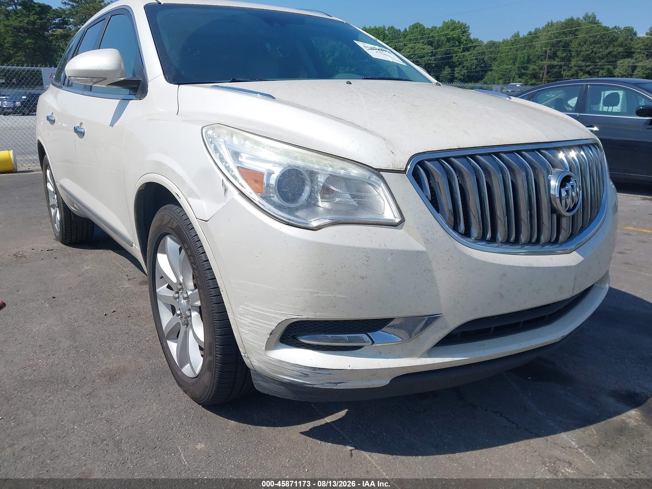 2014 Buick Enclave Premium White vin: 5GAKRCKD0EJ229765