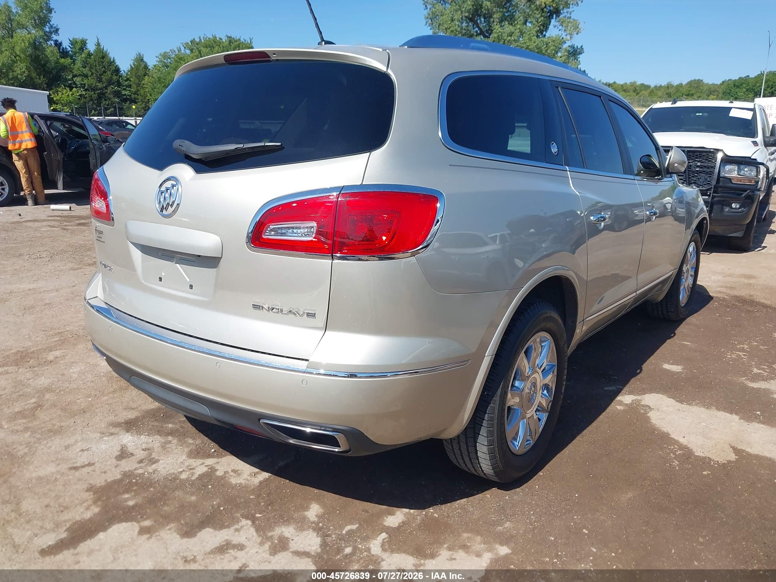 2015 Buick Enclave Premium Beige vin: 5GAKRCKD0FJ278465