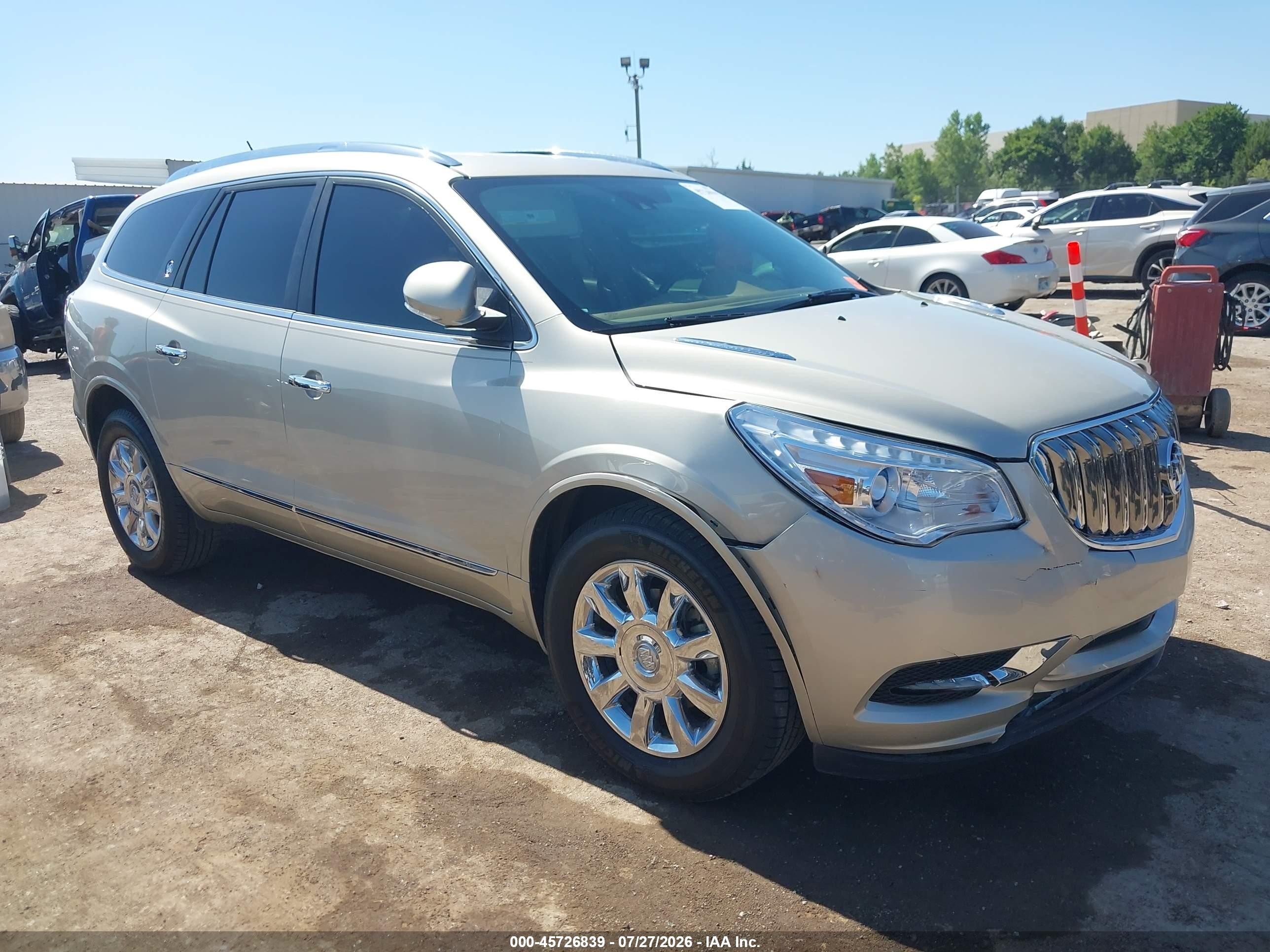 2015 Buick Enclave Premium Beige vin: 5GAKRCKD0FJ278465