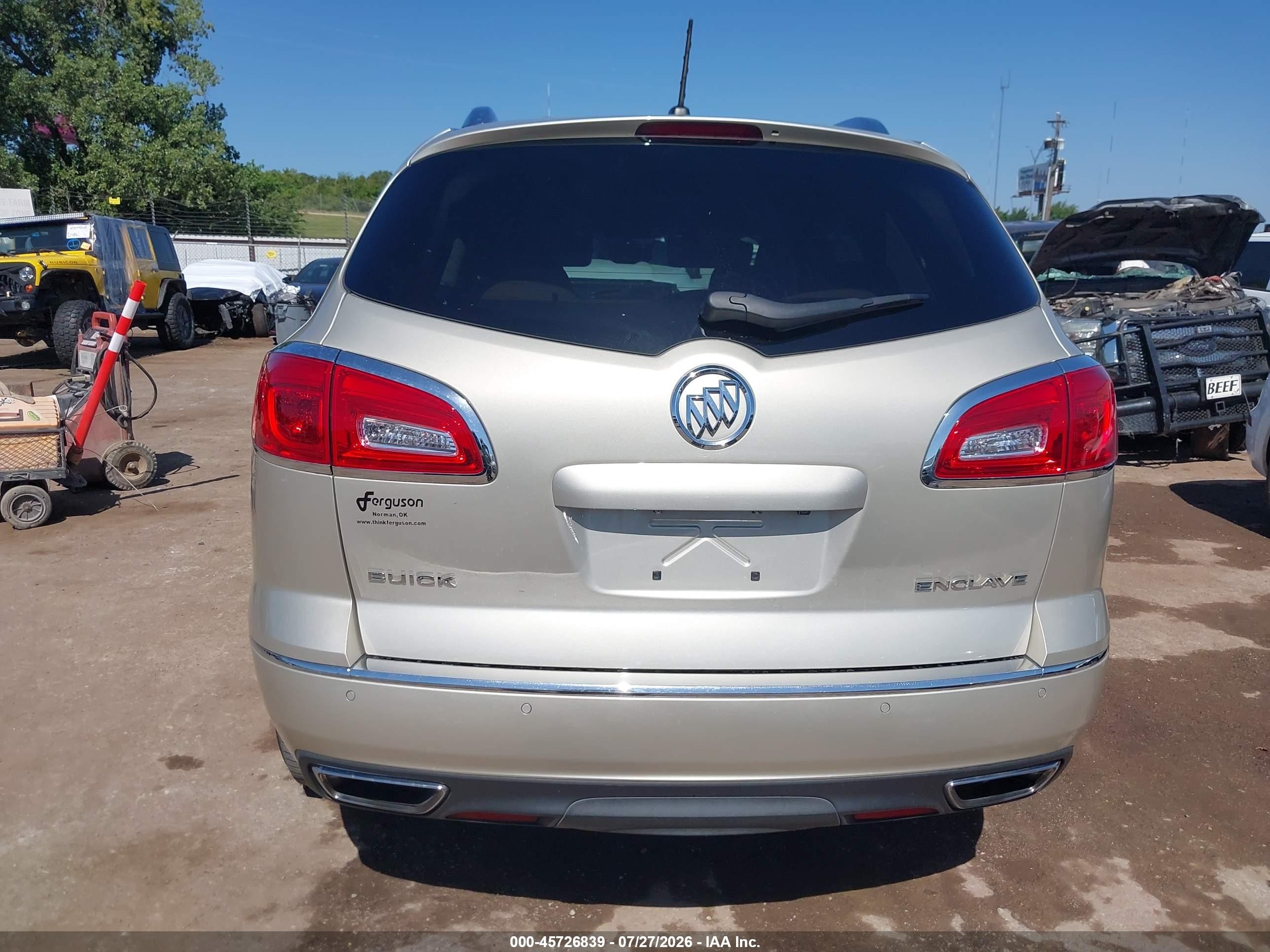 2015 Buick Enclave Premium Beige vin: 5GAKRCKD0FJ278465