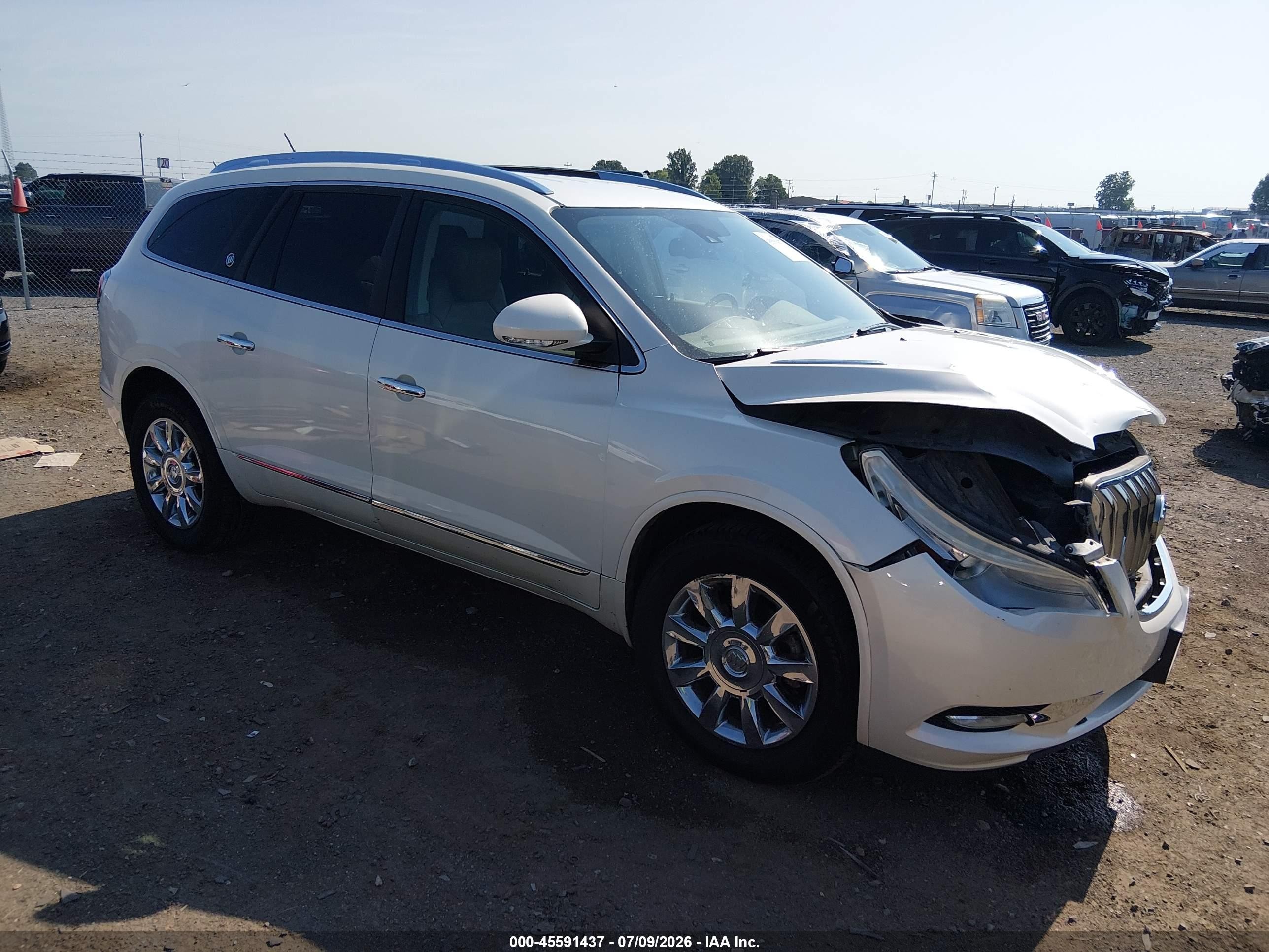 2015 Buick Enclave Premium Белый vin: 5GAKRCKD0FJ319659