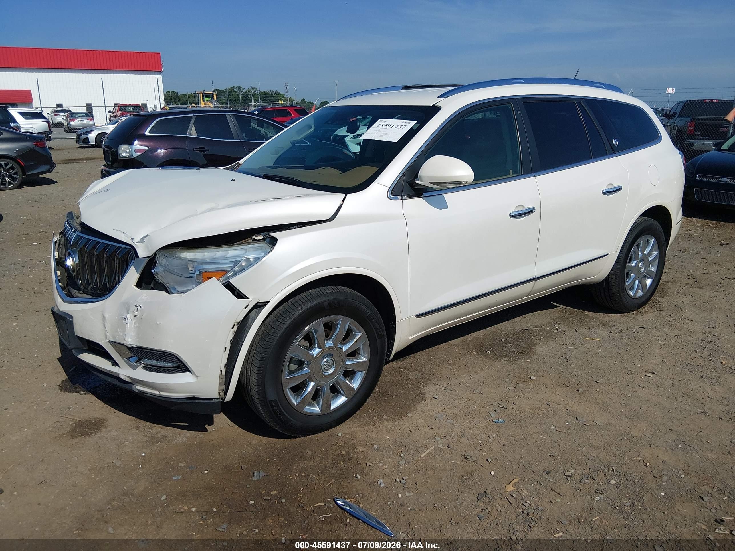 2015 Buick Enclave Premium White vin: 5GAKRCKD0FJ319659