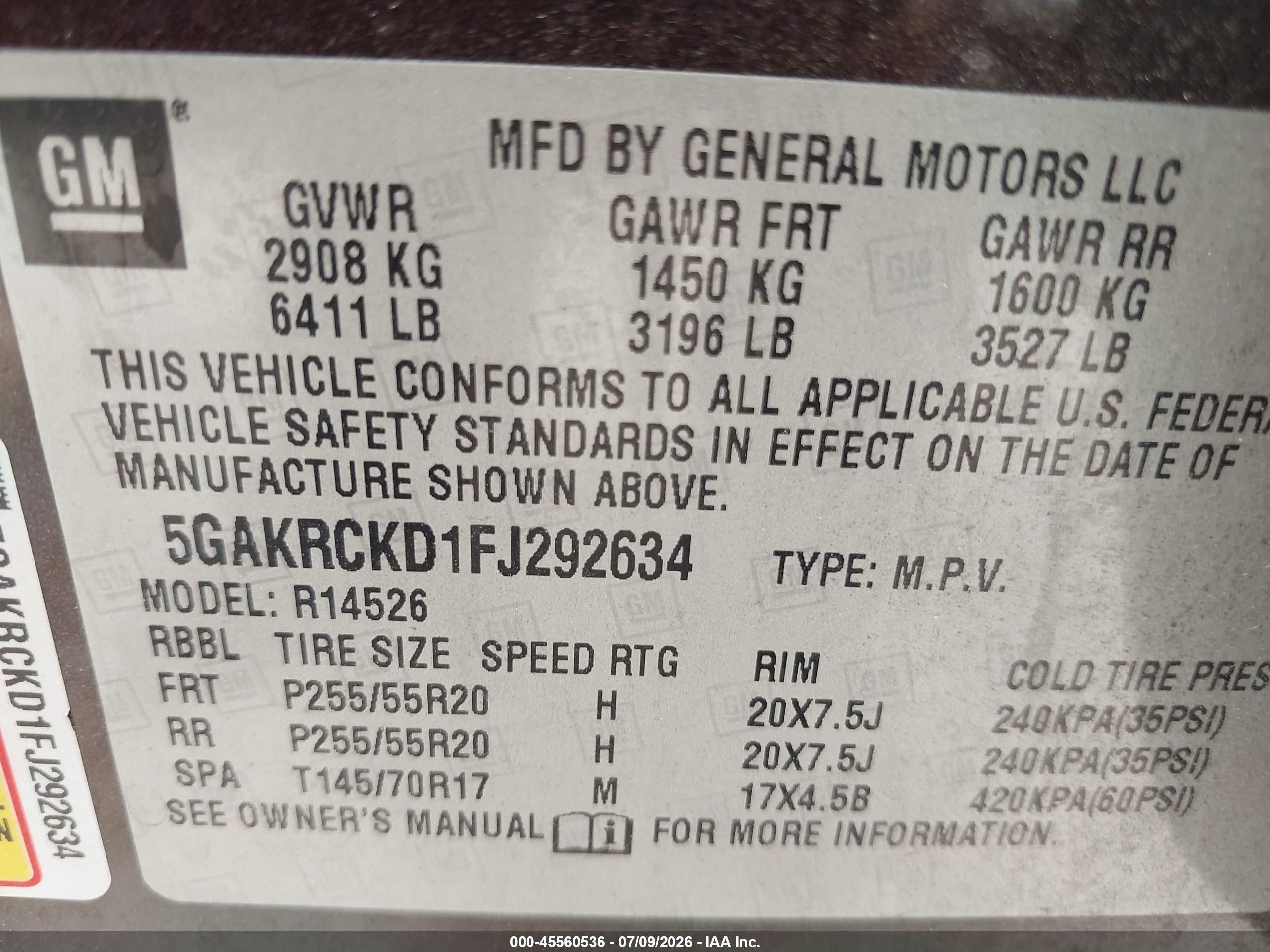 2015 Buick Enclave Premium Purple vin: 5GAKRCKD1FJ292634