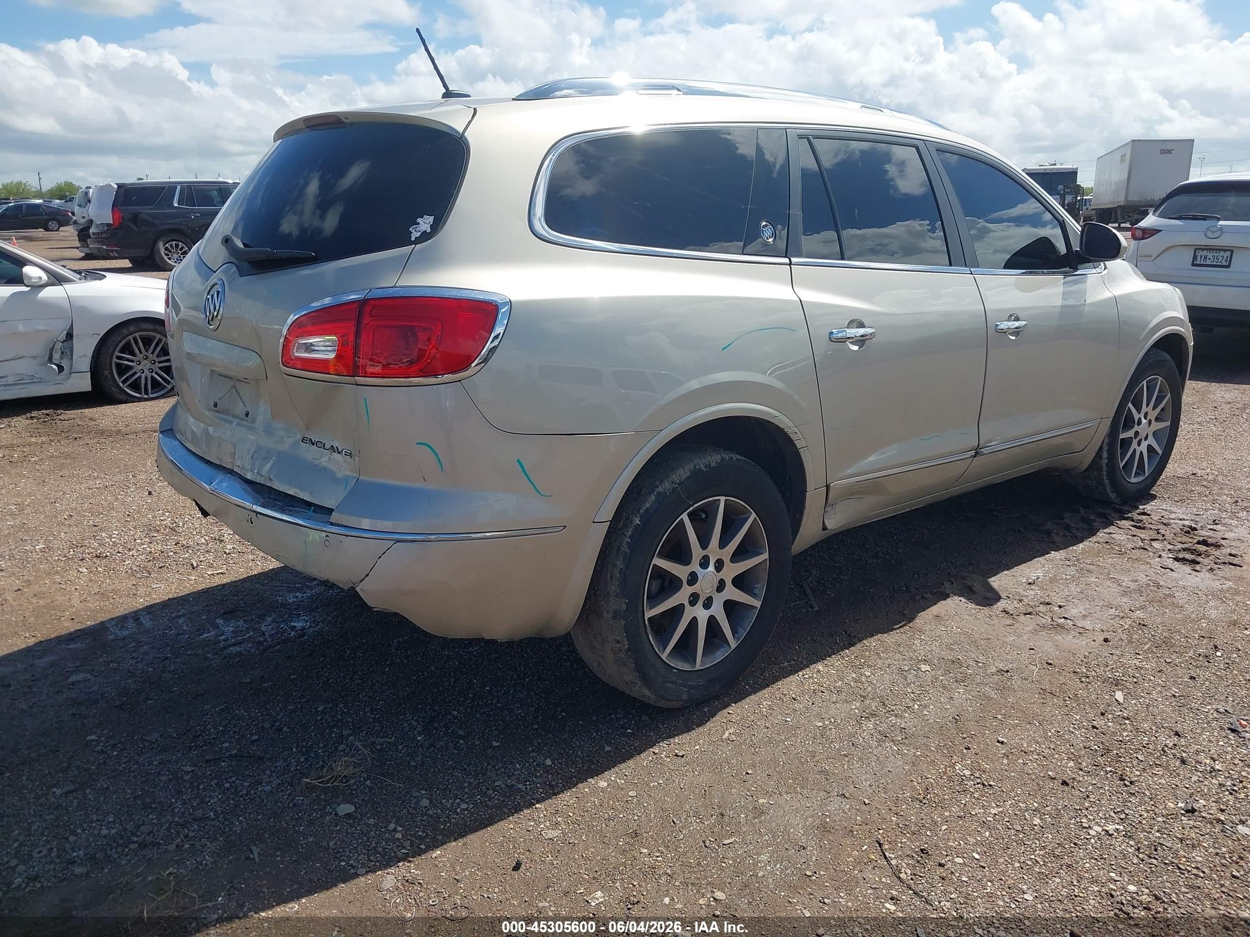 2013 Buick Enclave Leather Желто-коричневый vin: 5GAKRCKD2DJ195567