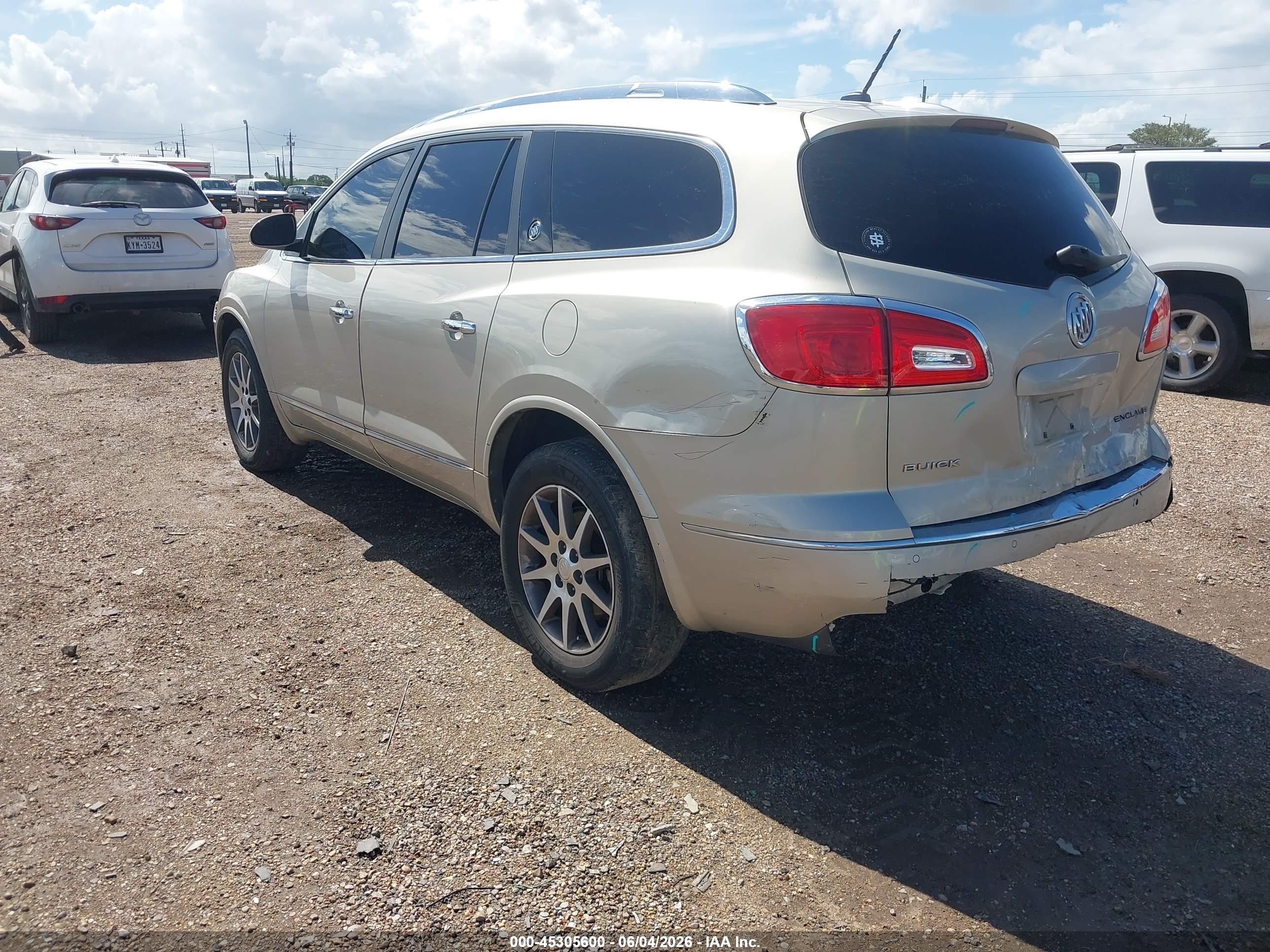 2013 Buick Enclave Leather Желто-коричневый vin: 5GAKRCKD2DJ195567