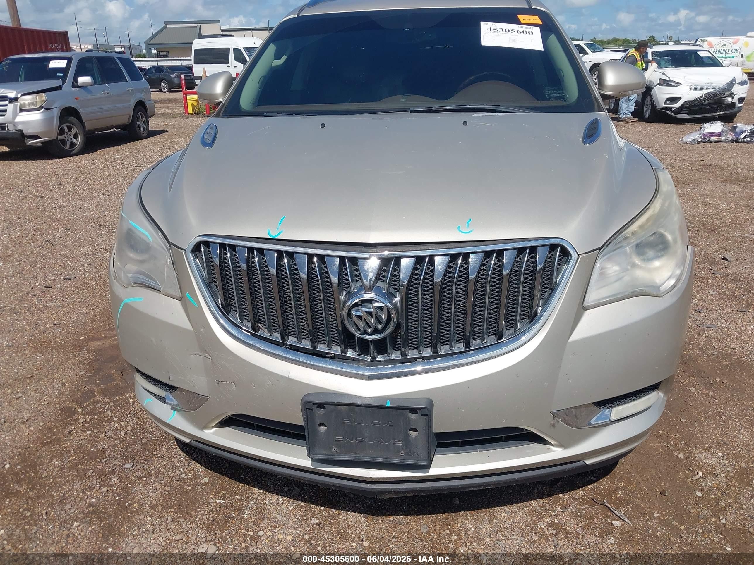 2013 Buick Enclave Leather Желто-коричневый vin: 5GAKRCKD2DJ195567