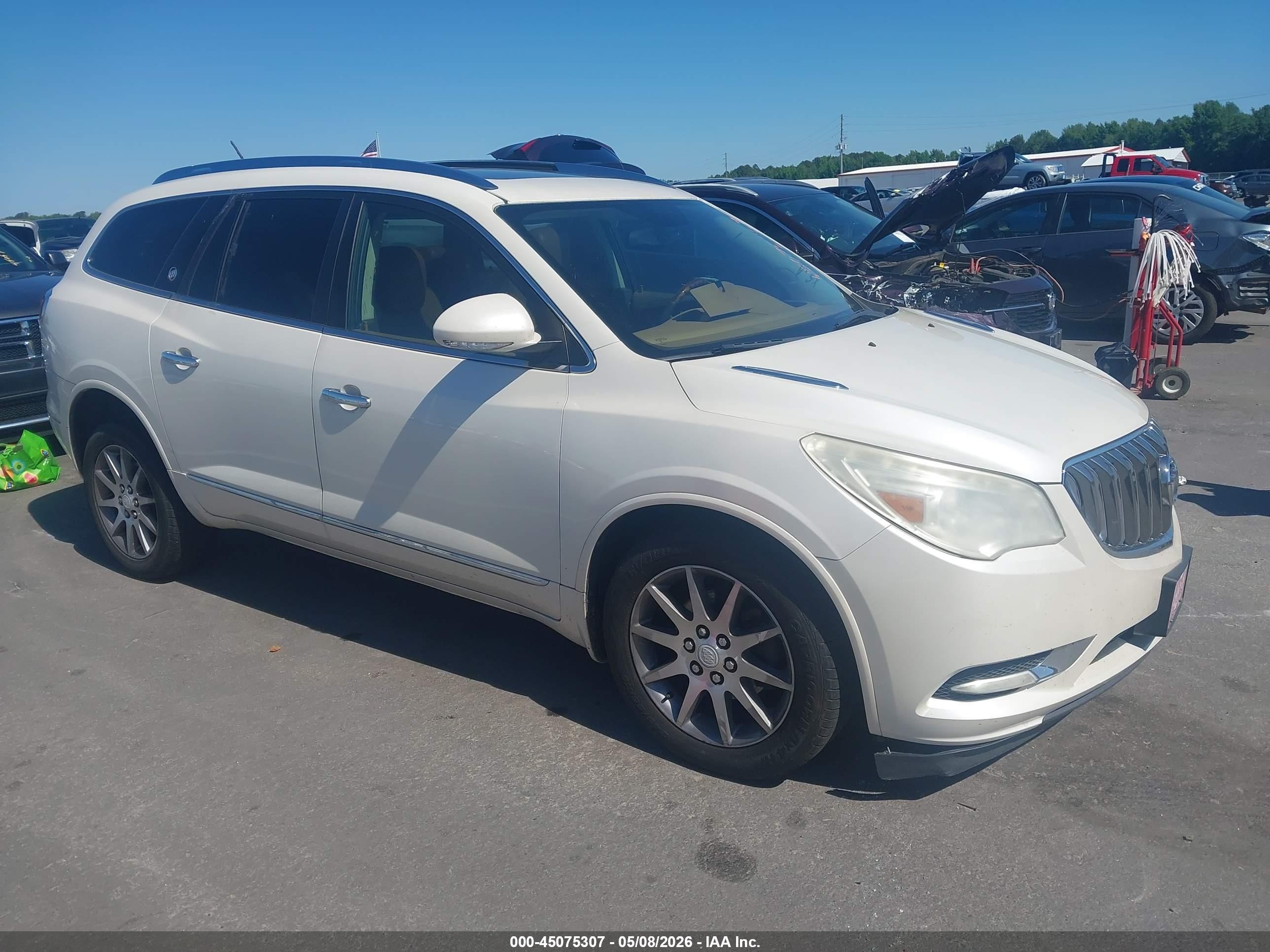 2013 Buick Enclave Leather White vin: 5GAKRCKD3DJ145566