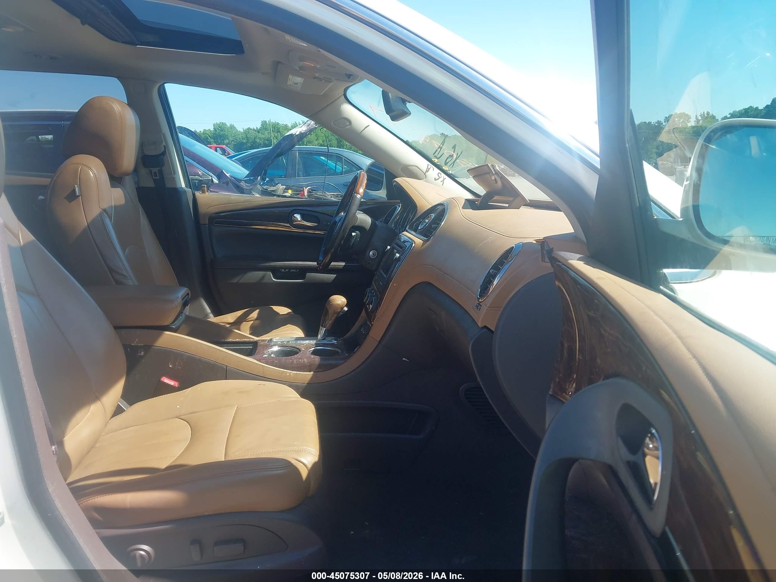 2013 Buick Enclave Leather White vin: 5GAKRCKD3DJ145566