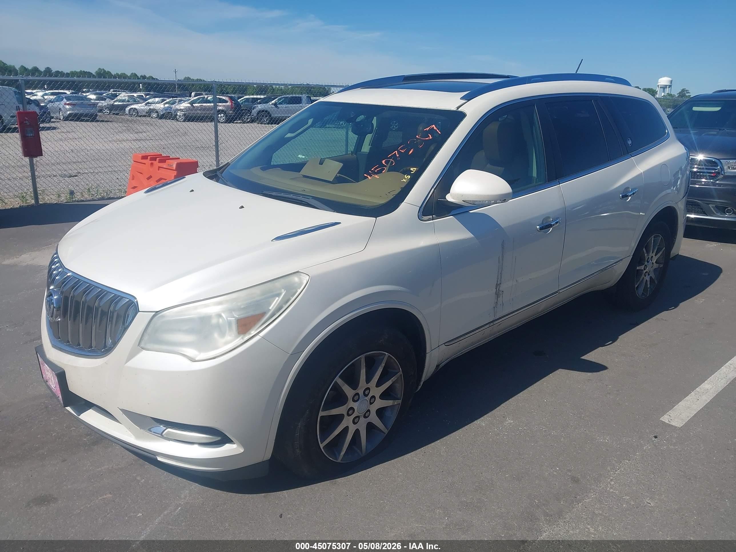2013 Buick Enclave Leather White vin: 5GAKRCKD3DJ145566
