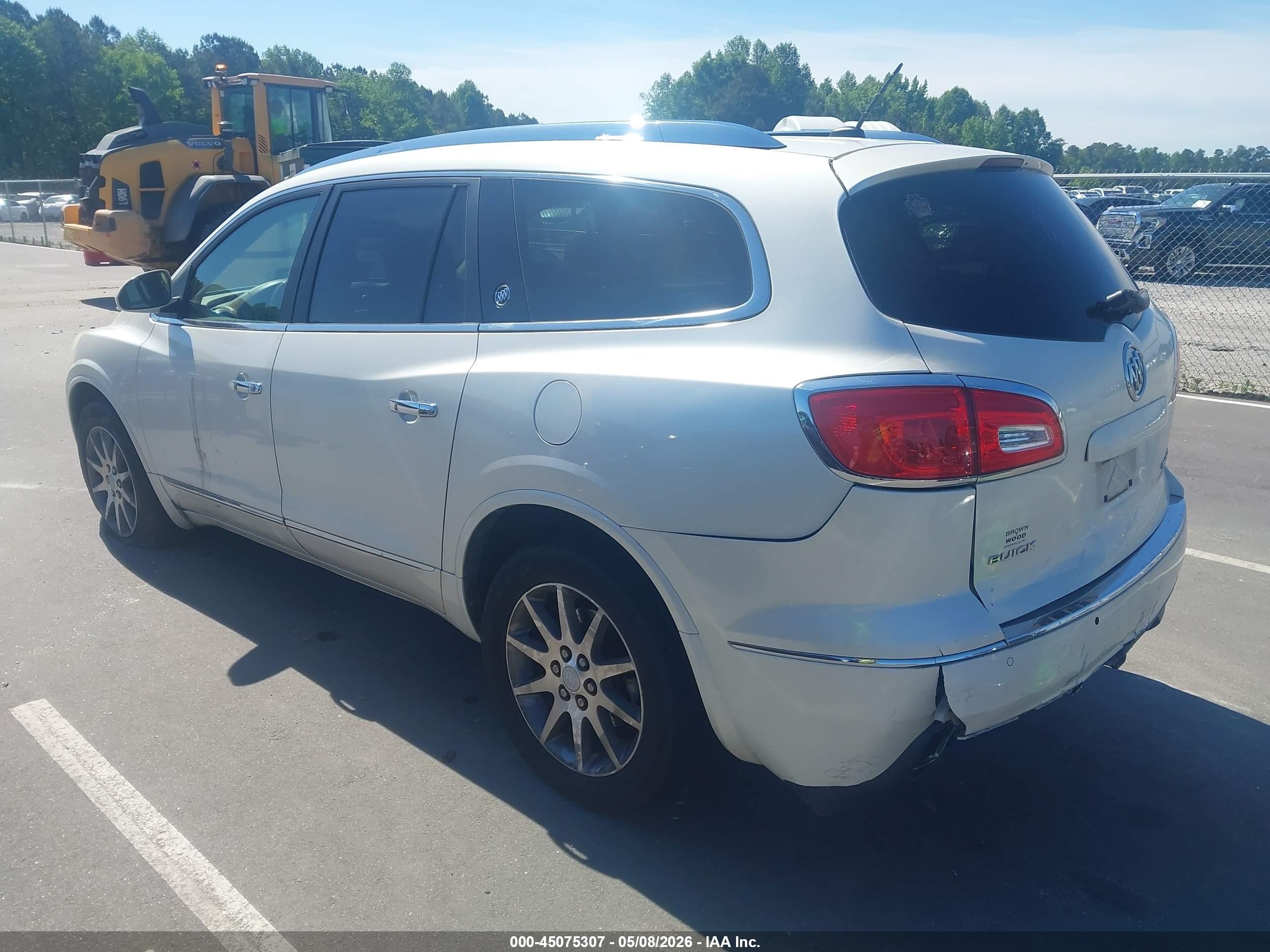 2013 Buick Enclave Leather White vin: 5GAKRCKD3DJ145566