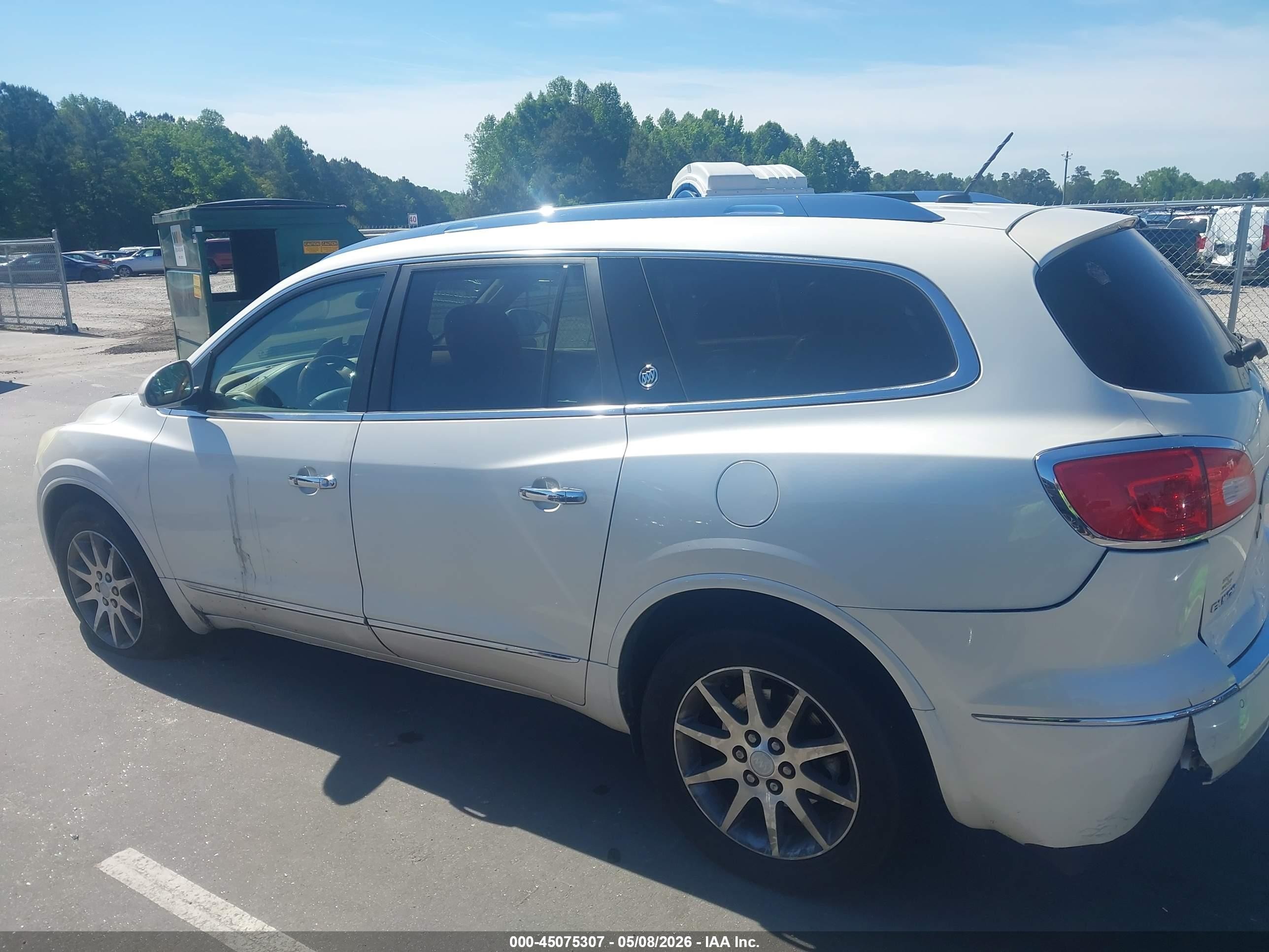 2013 Buick Enclave Leather White vin: 5GAKRCKD3DJ145566