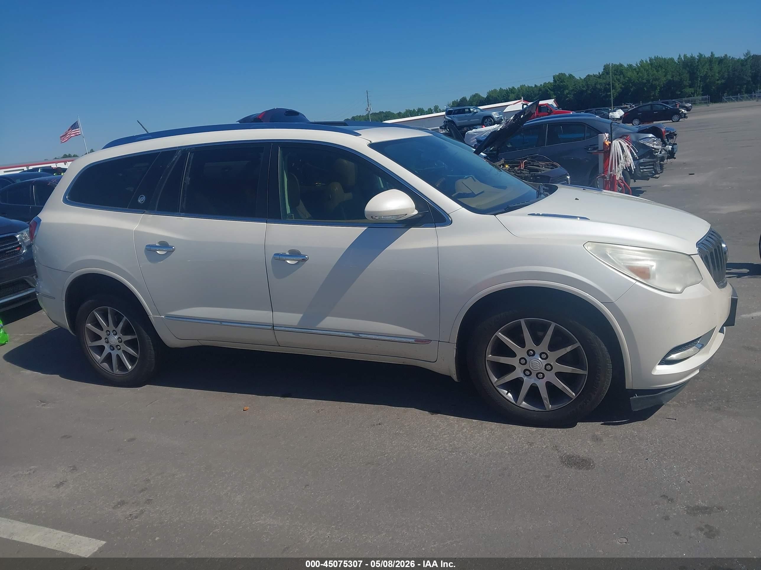 2013 Buick Enclave Leather White vin: 5GAKRCKD3DJ145566