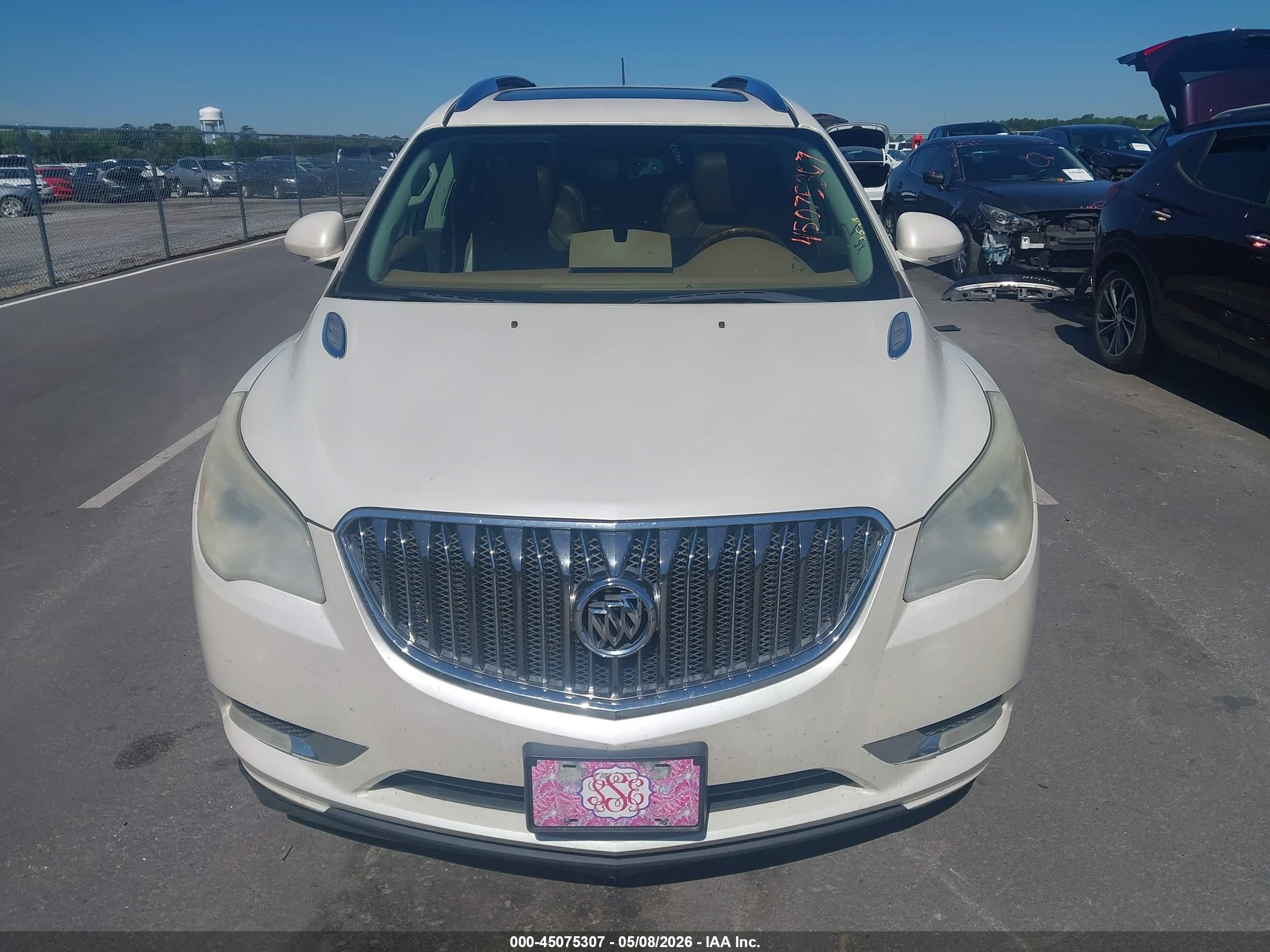 2013 Buick Enclave Leather White vin: 5GAKRCKD3DJ145566
