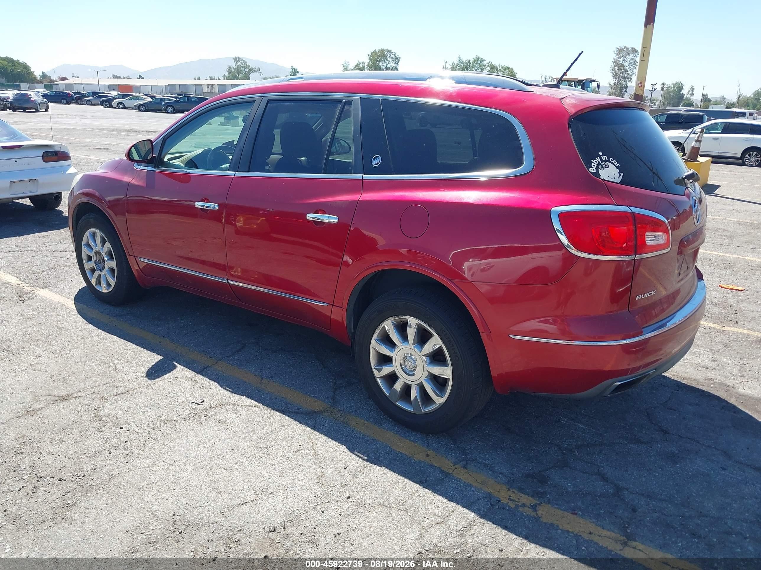 2013 Buick Enclave Leather Red vin: 5GAKRCKD3DJ170273