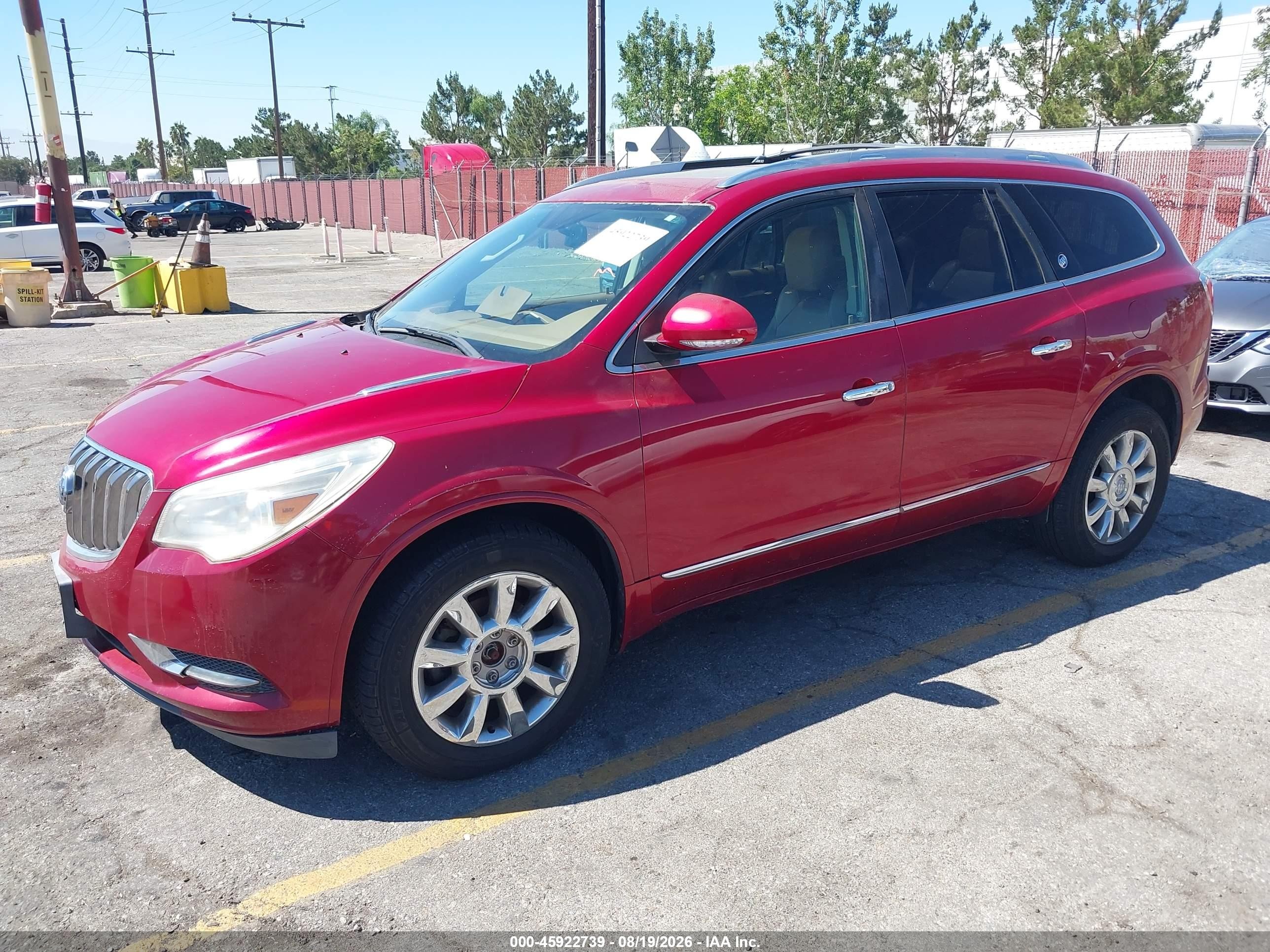 2013 Buick Enclave Leather Red vin: 5GAKRCKD3DJ170273