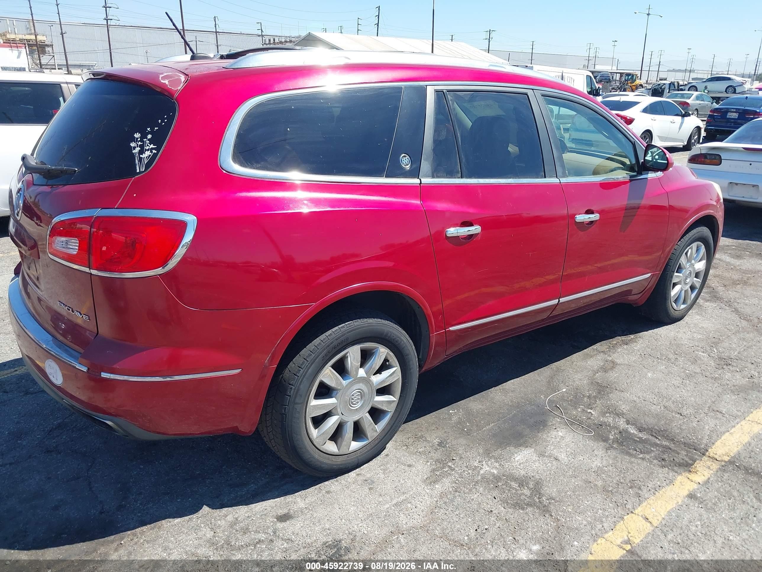 2013 Buick Enclave Leather Red vin: 5GAKRCKD3DJ170273