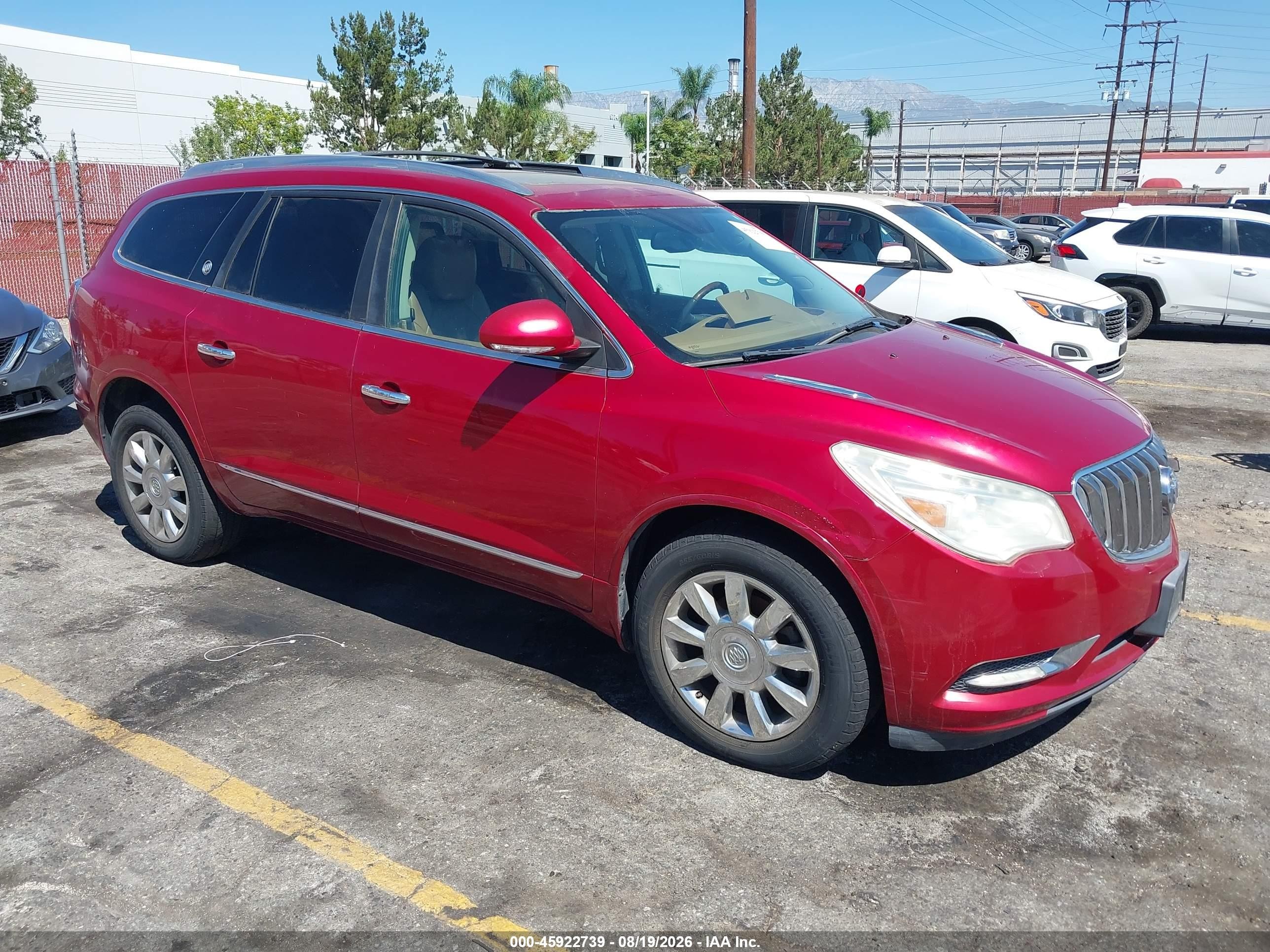 2013 Buick Enclave Leather Red vin: 5GAKRCKD3DJ170273