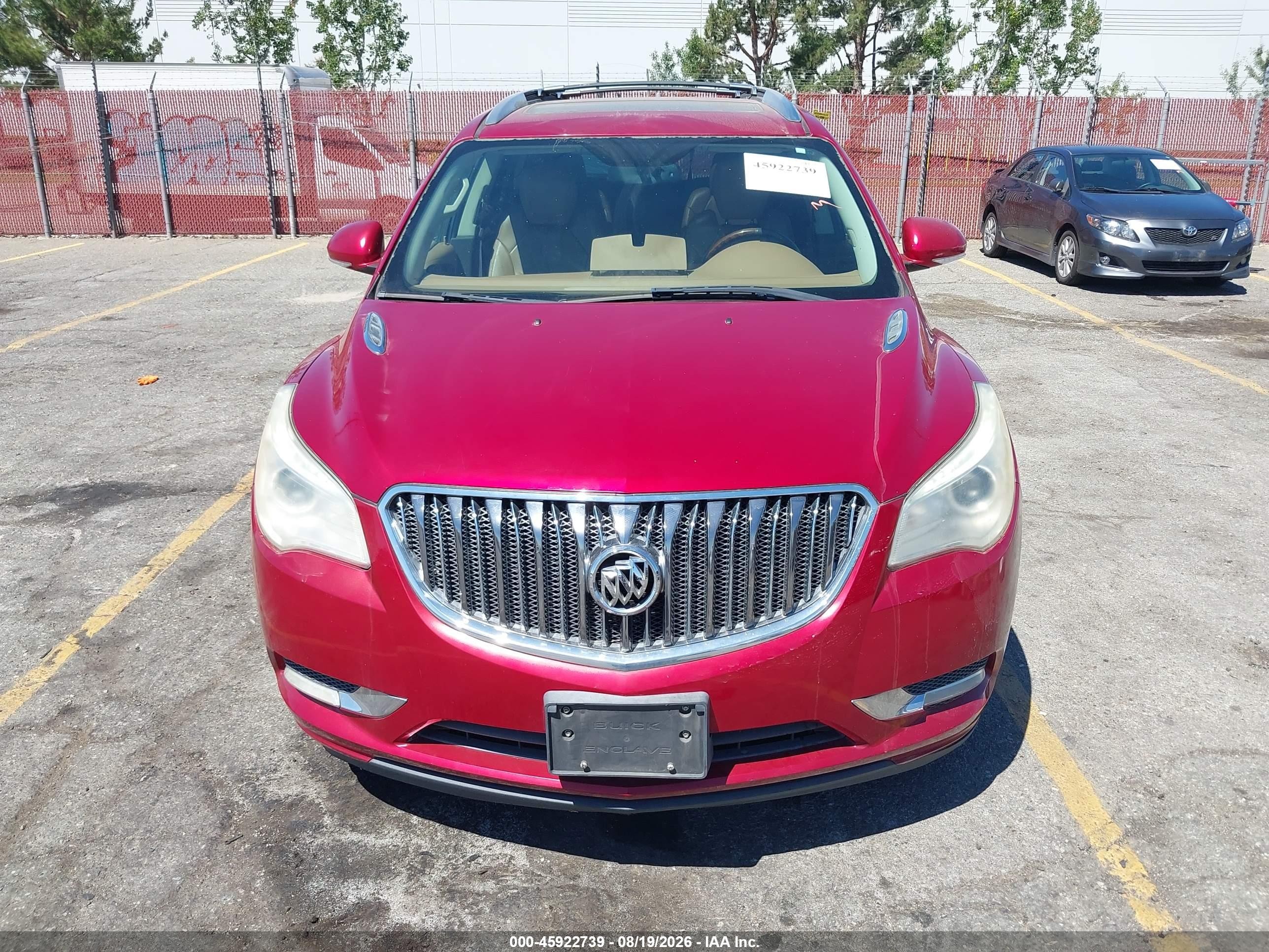 2013 Buick Enclave Leather Red vin: 5GAKRCKD3DJ170273