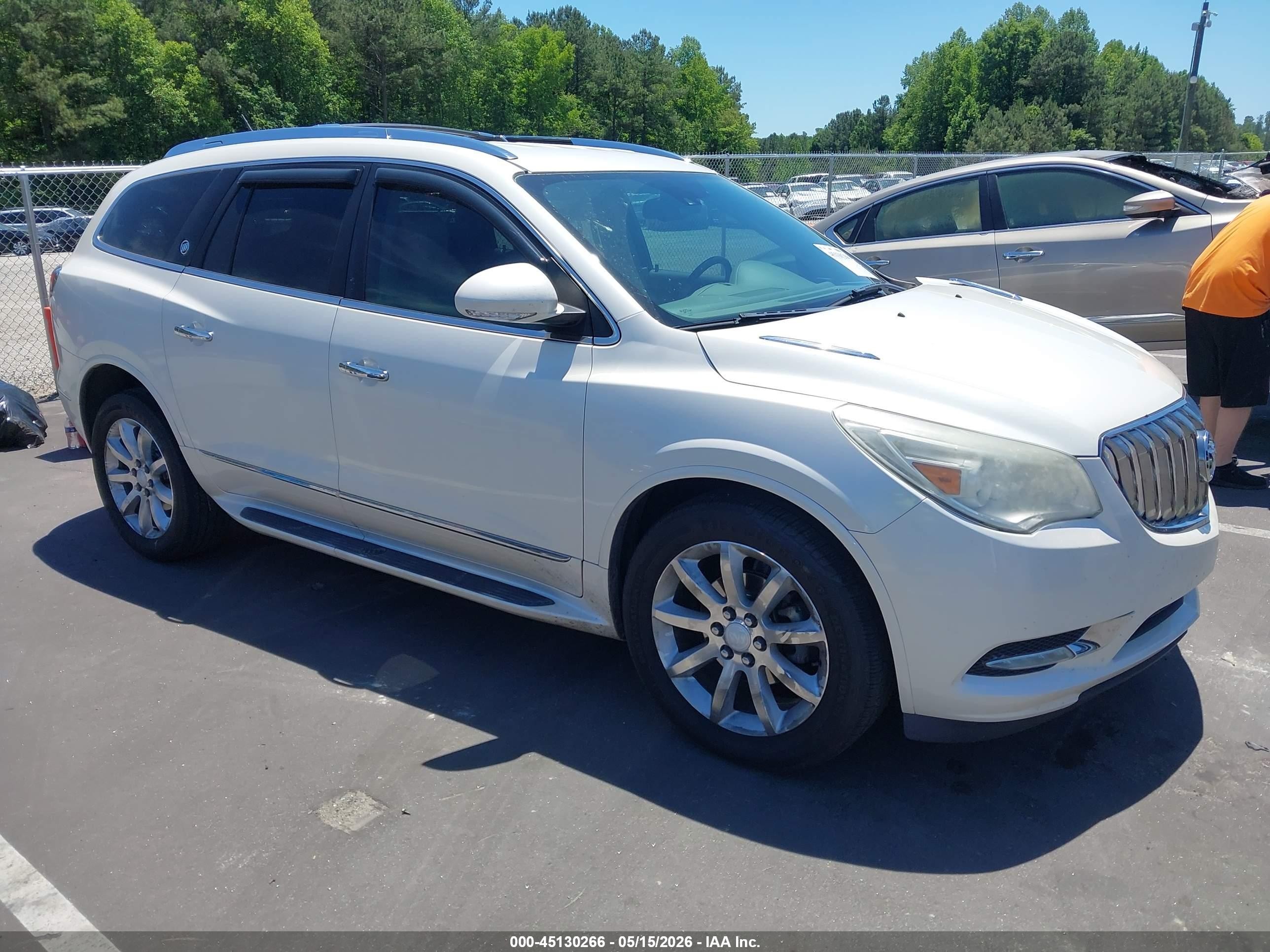 2014 Buick Enclave Premium White vin: 5GAKRCKD3EJ224673
