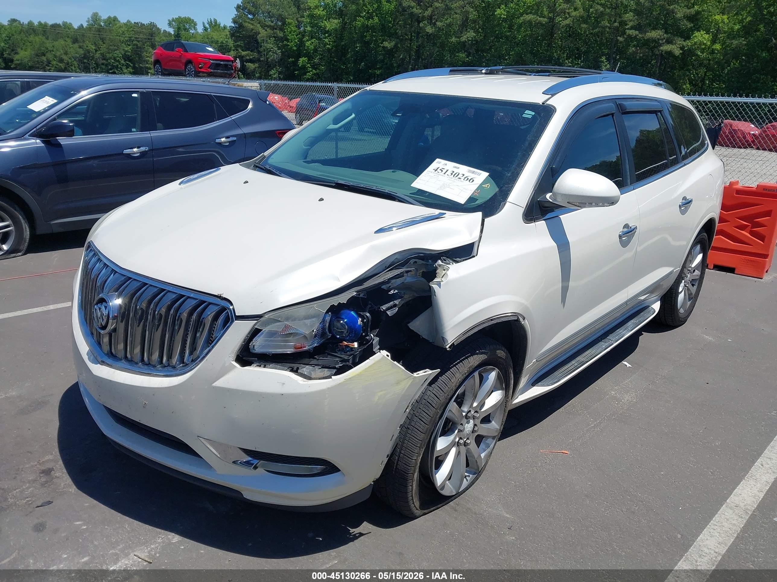 2014 Buick Enclave Premium White vin: 5GAKRCKD3EJ224673