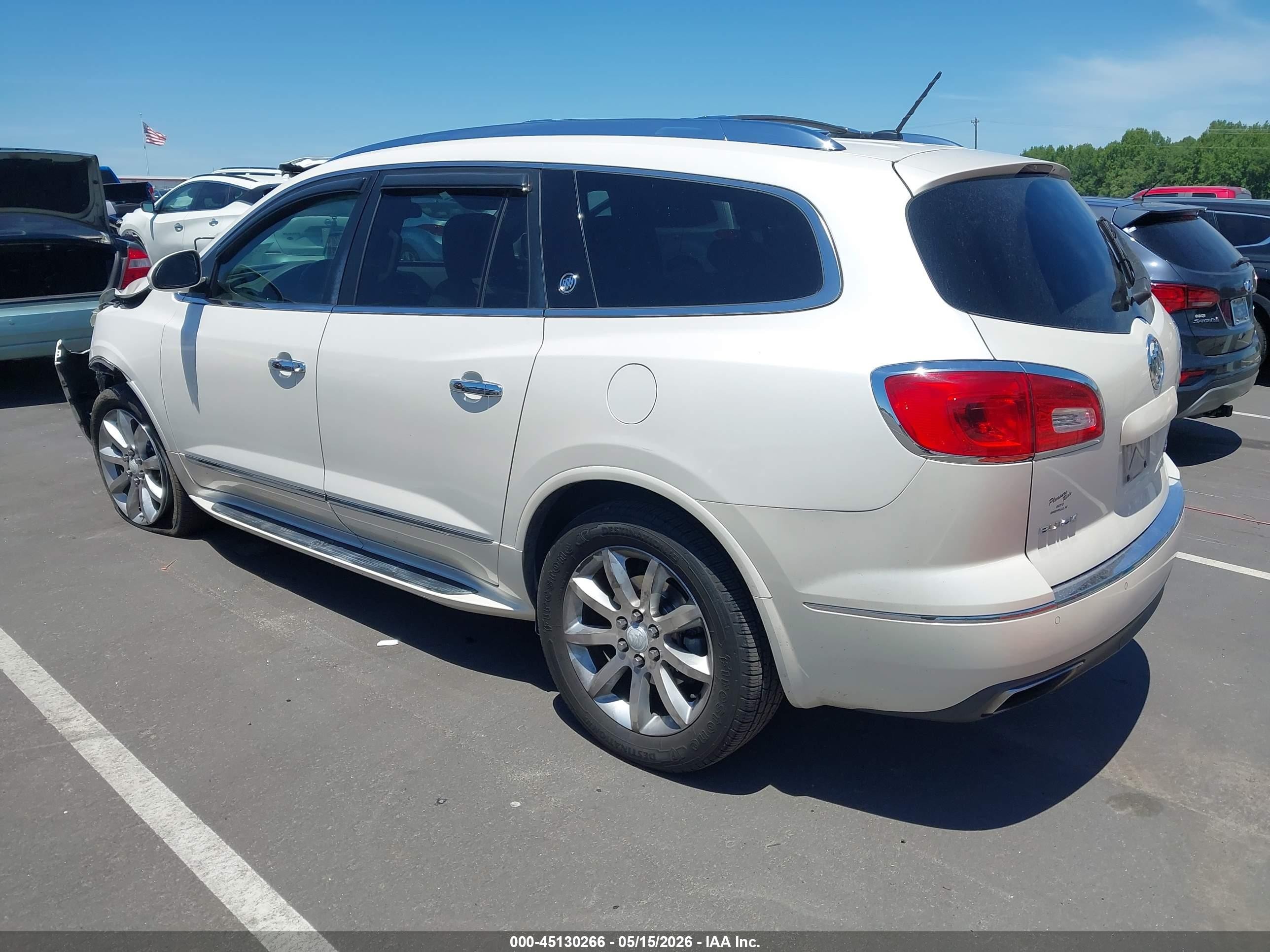 2014 Buick Enclave Premium White vin: 5GAKRCKD3EJ224673