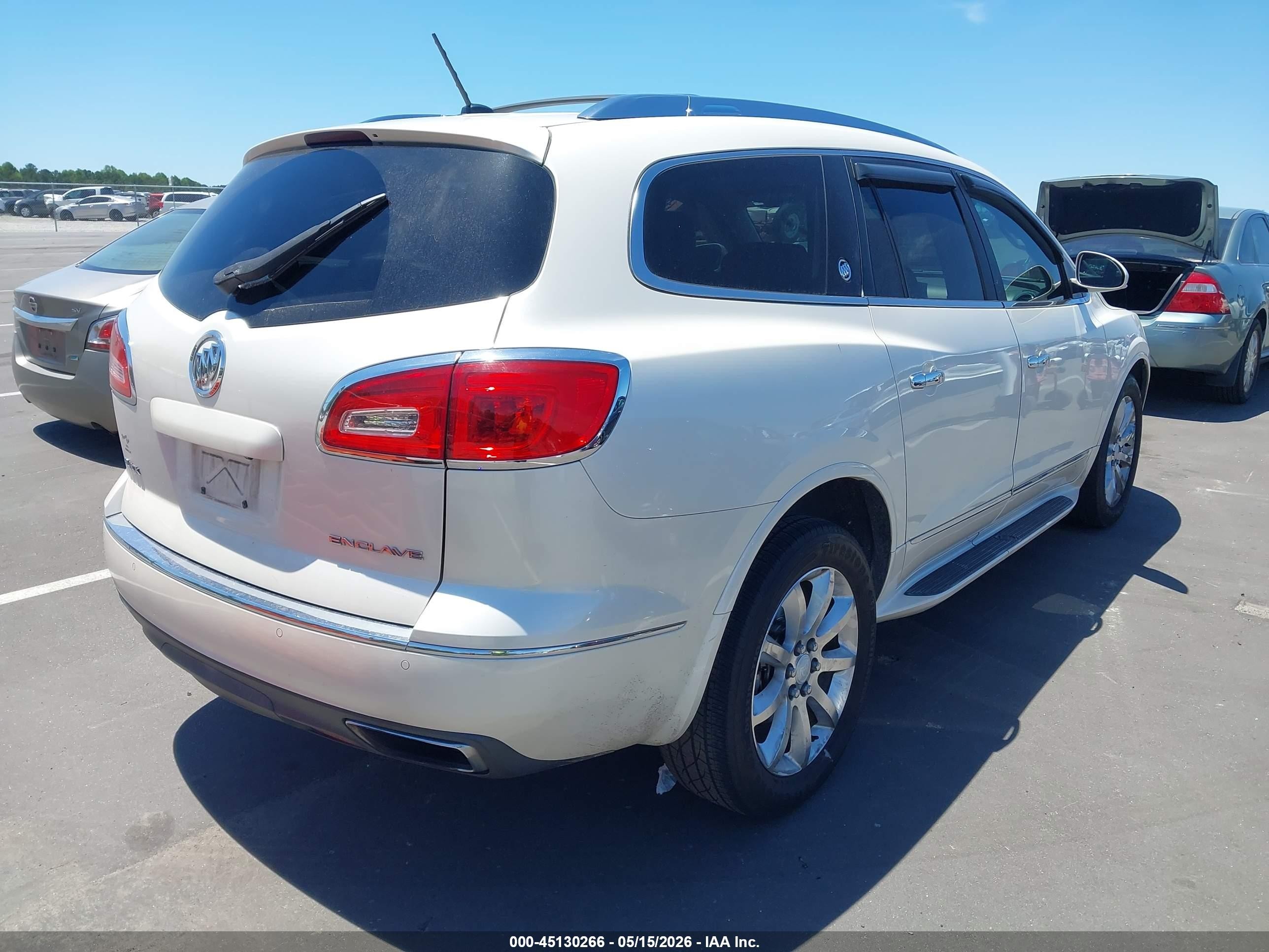 2014 Buick Enclave Premium White vin: 5GAKRCKD3EJ224673