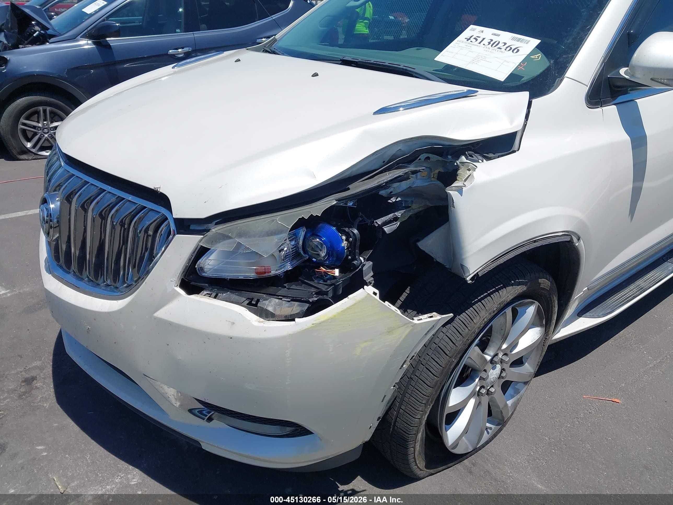 2014 Buick Enclave Premium White vin: 5GAKRCKD3EJ224673