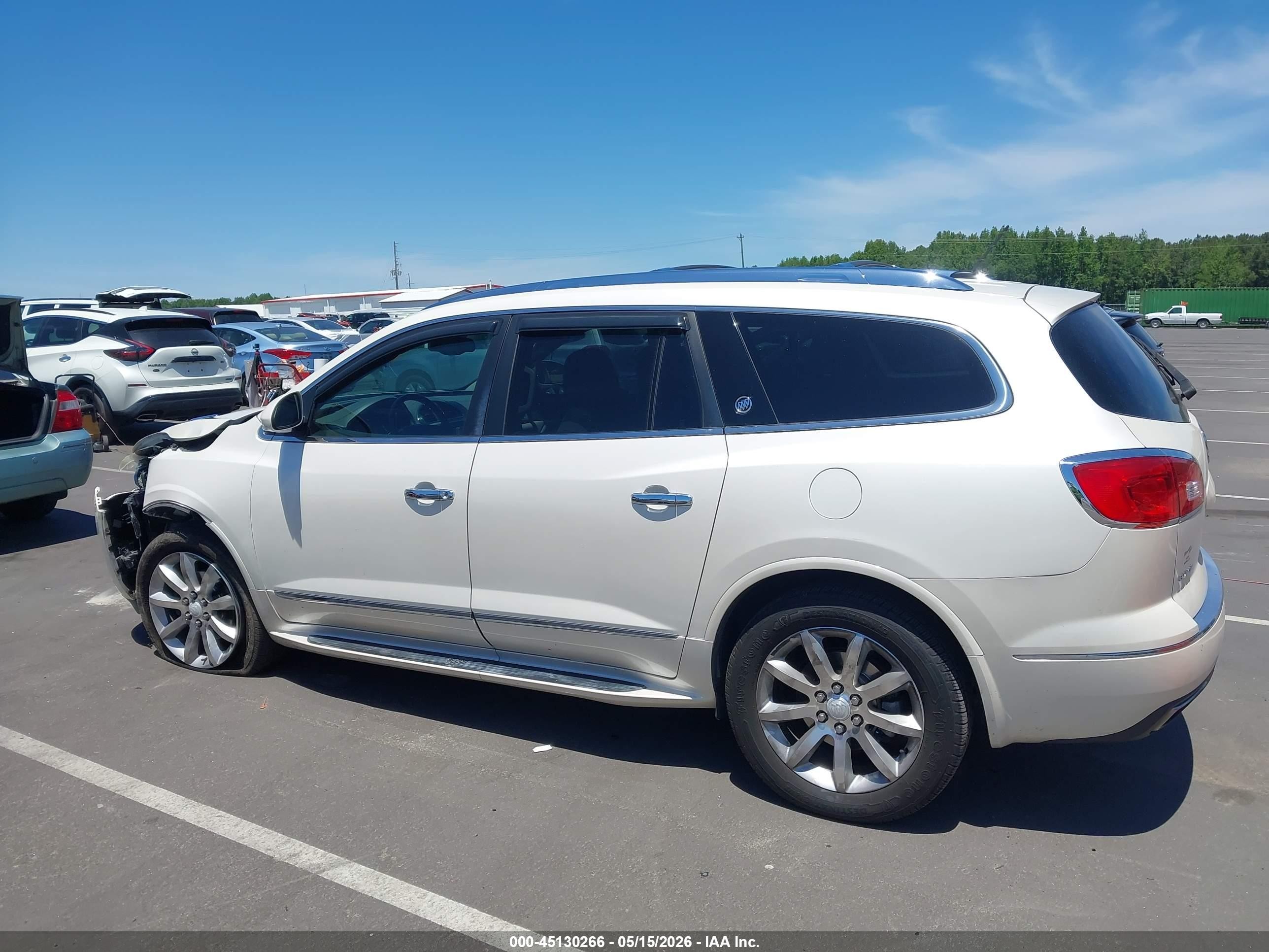 2014 Buick Enclave Premium White vin: 5GAKRCKD3EJ224673