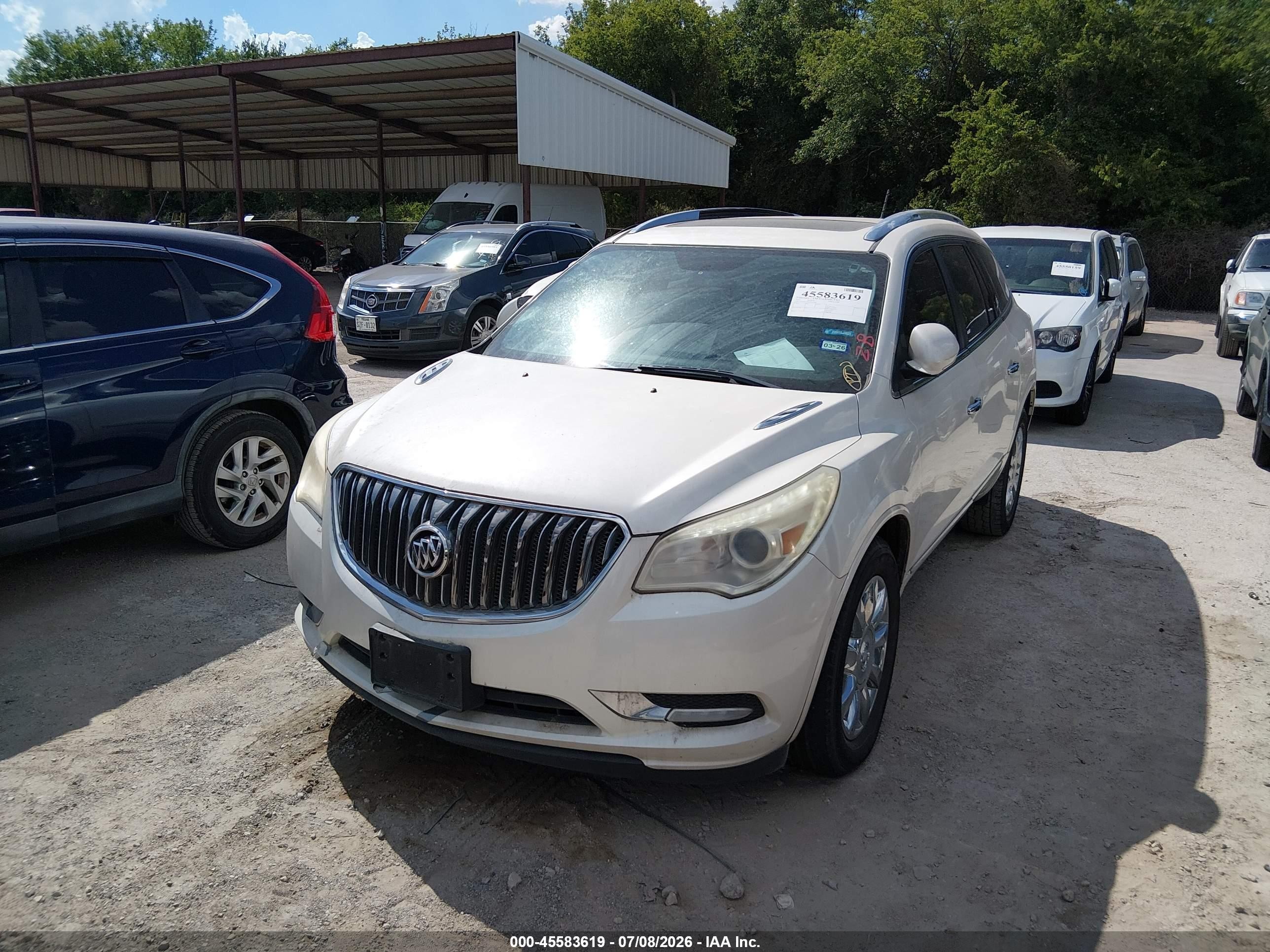 2013 Buick Enclave Leather White vin: 5GAKRCKD4DJ125309