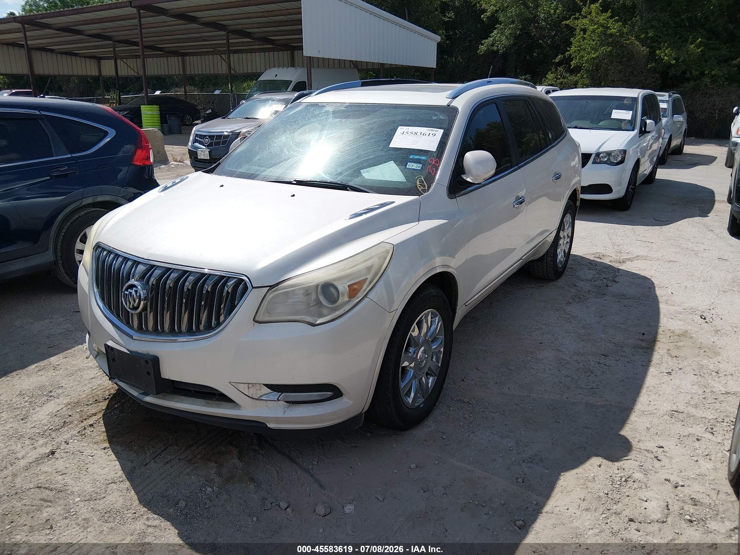 2013 Buick Enclave Leather White vin: 5GAKRCKD4DJ125309