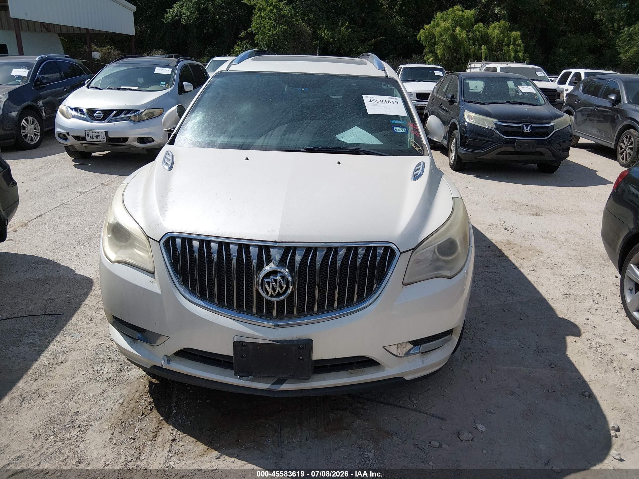2013 Buick Enclave Leather White vin: 5GAKRCKD4DJ125309
