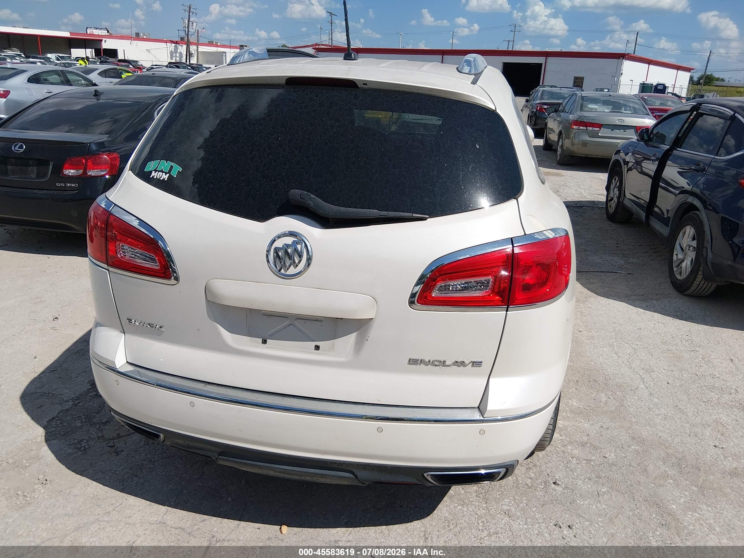 2013 Buick Enclave Leather White vin: 5GAKRCKD4DJ125309