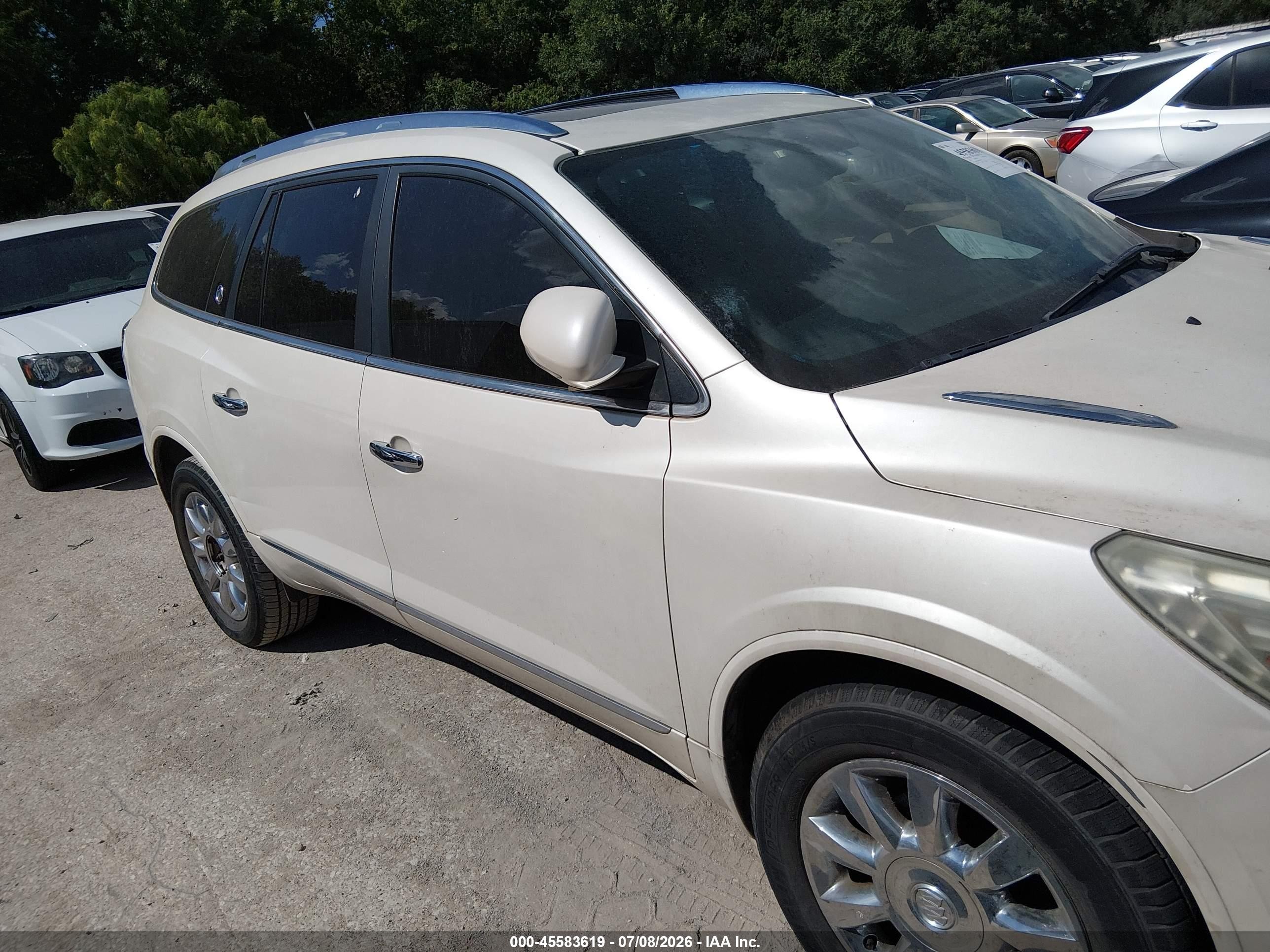 2013 Buick Enclave Leather White vin: 5GAKRCKD4DJ125309