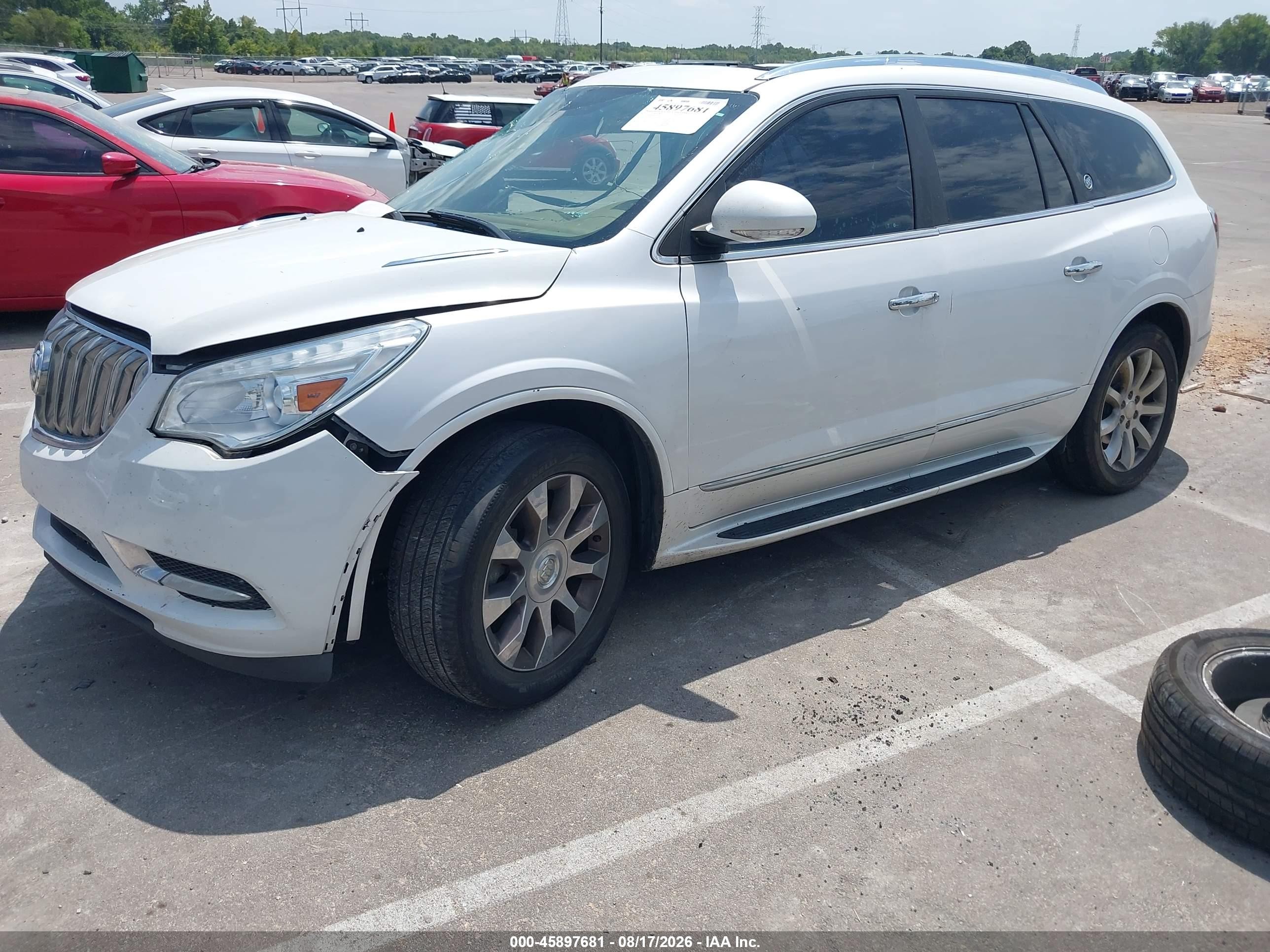 2017 Buick Enclave Premium White vin: 5GAKRCKD4HJ195494