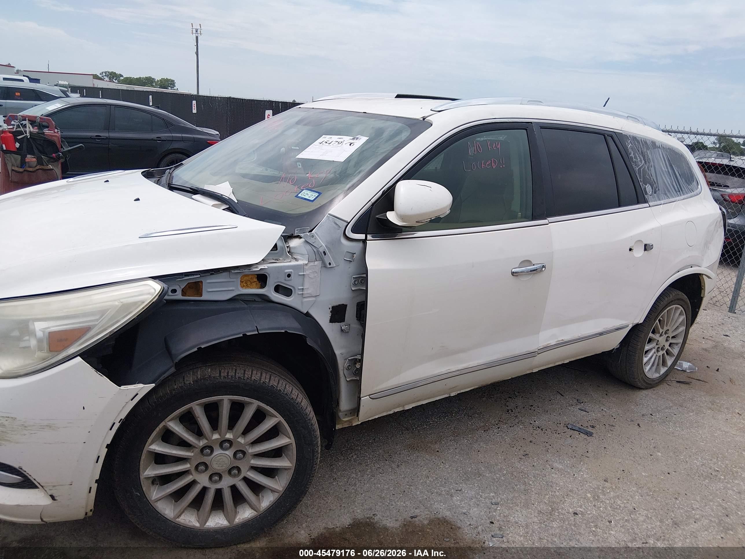 2013 Buick Enclave Leather White vin: 5GAKRCKD5DJ111905