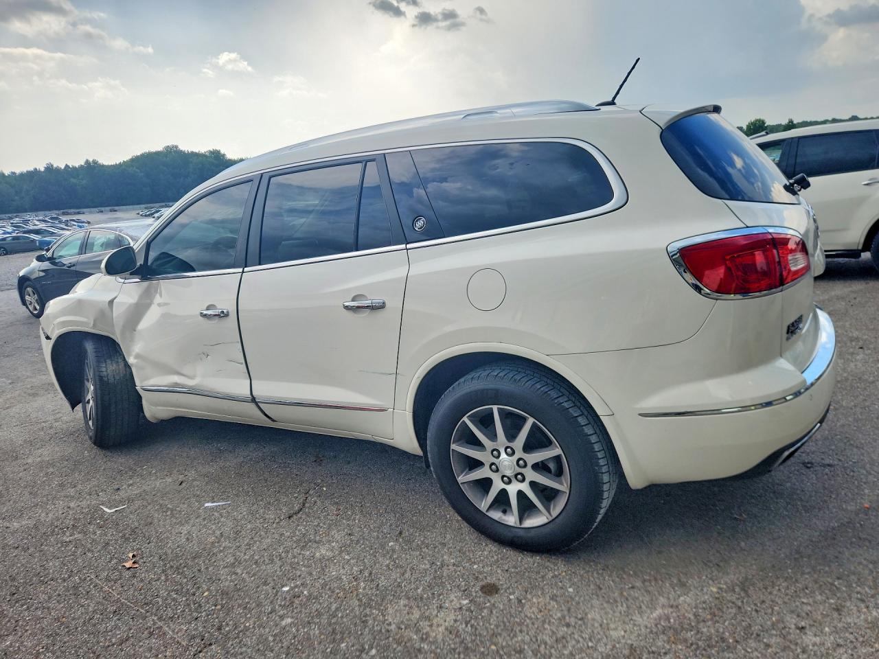 2013 Buick Enclave White vin: 5GAKRCKD5DJ230599