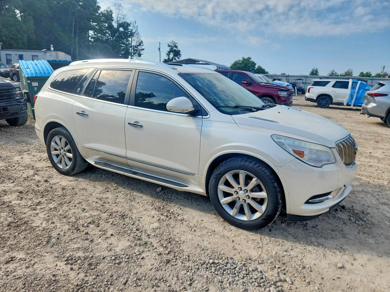 2015 Buick Enclave White vin: 5GAKRCKD5FJ332102