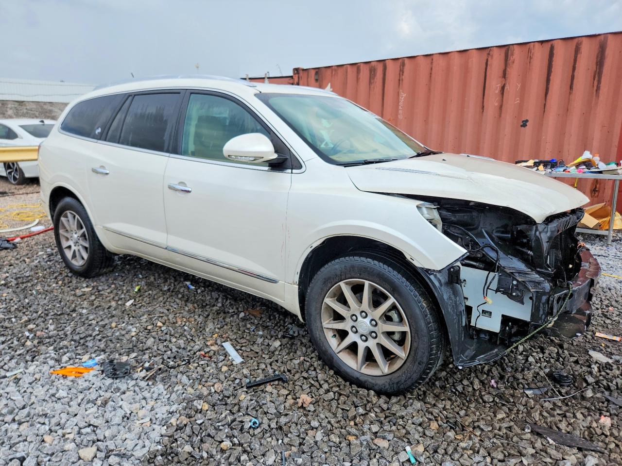 2013 Buick Enclave White vin: 5GAKRCKD6DJ114229