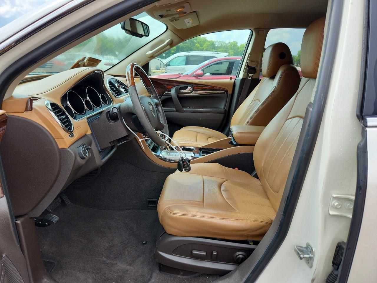 2013 Buick Enclave White vin: 5GAKRCKD6DJ114229
