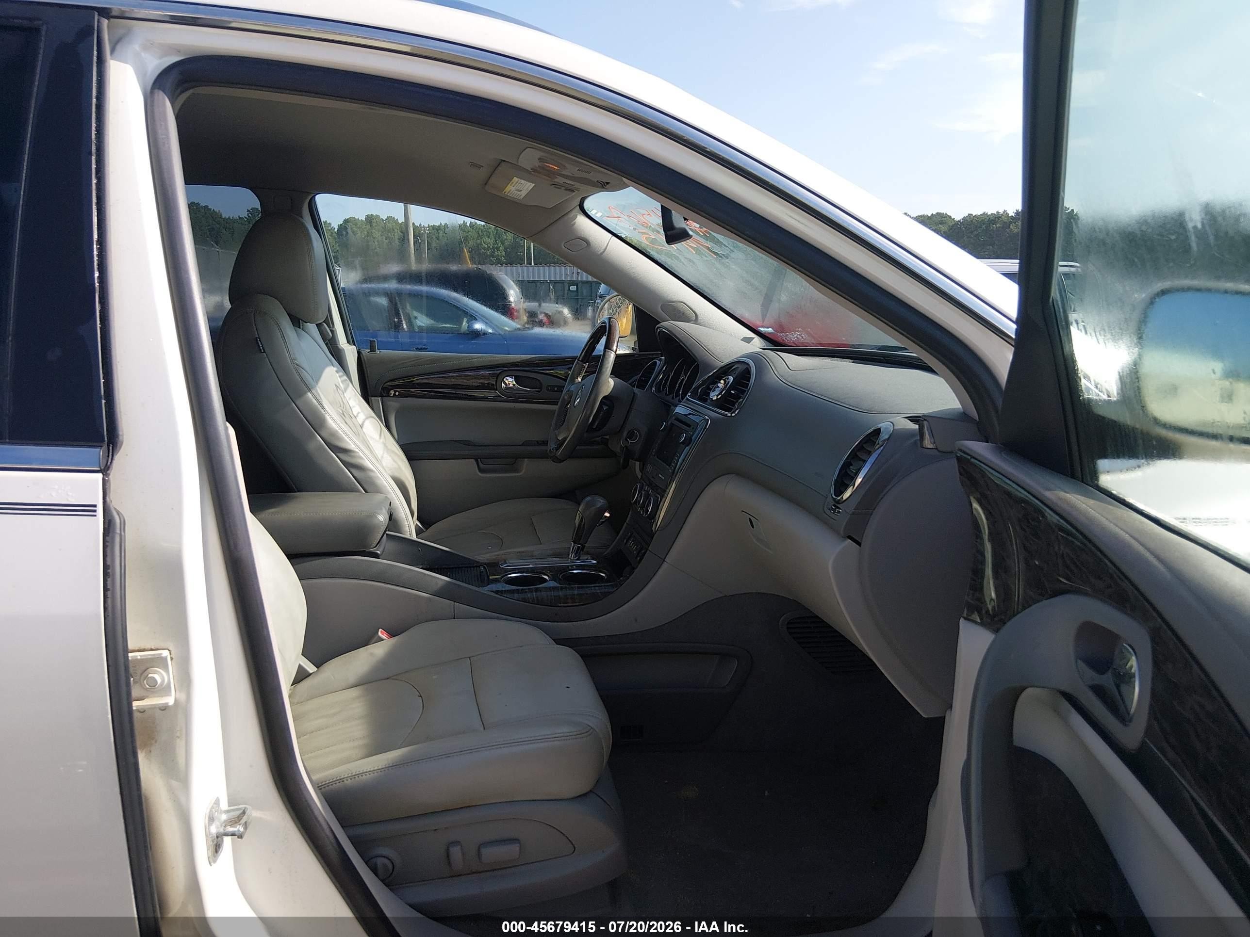 2013 Buick Enclave Leather White vin: 5GAKRCKD6DJ150938