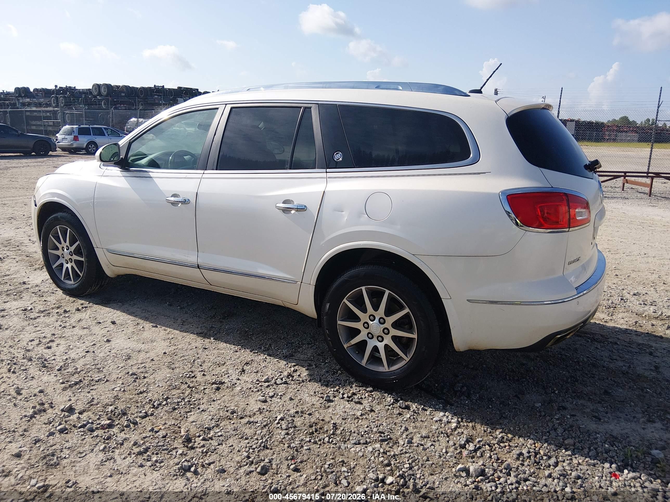 2013 Buick Enclave Leather White vin: 5GAKRCKD6DJ150938