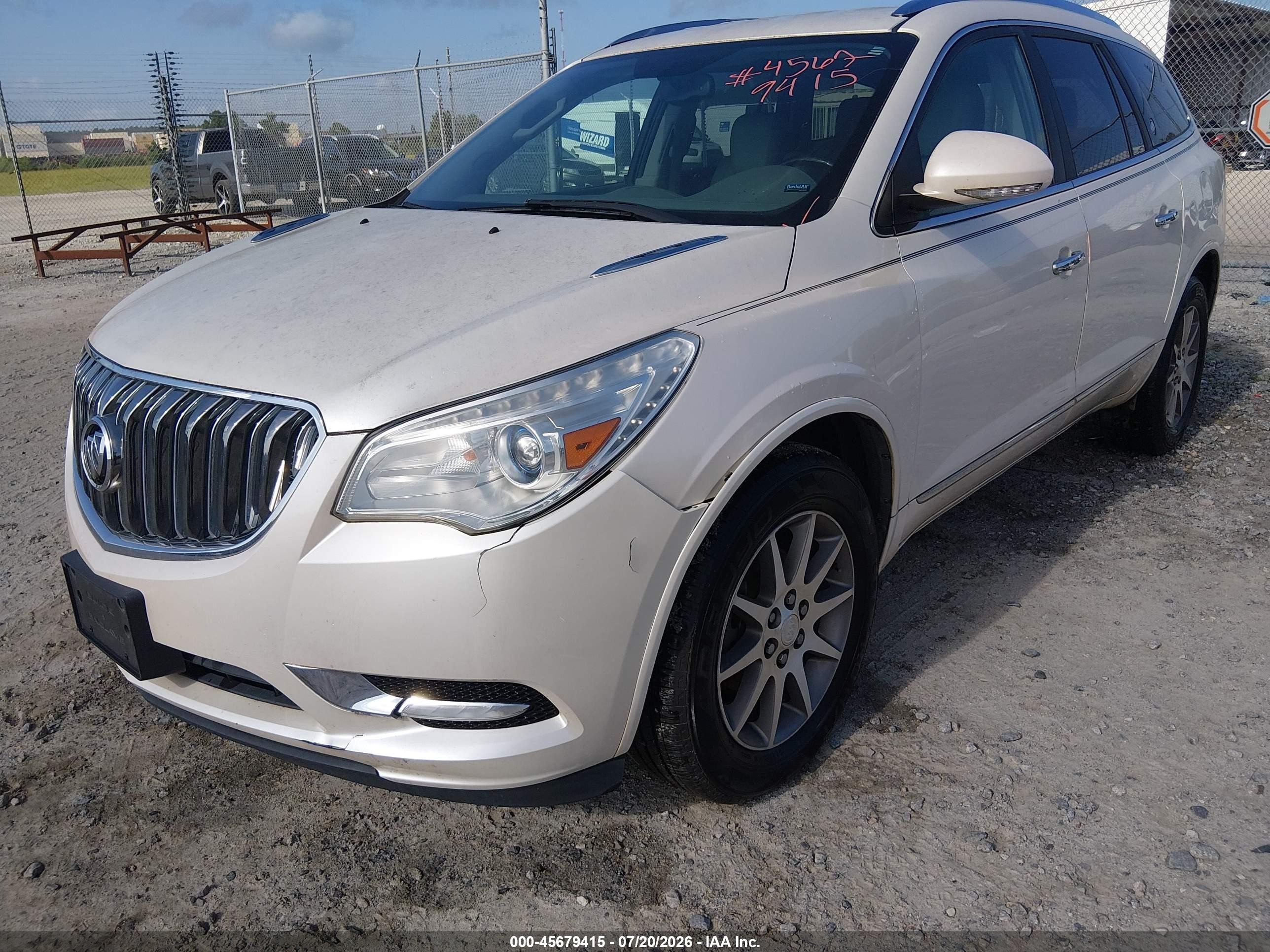 2013 Buick Enclave Leather White vin: 5GAKRCKD6DJ150938
